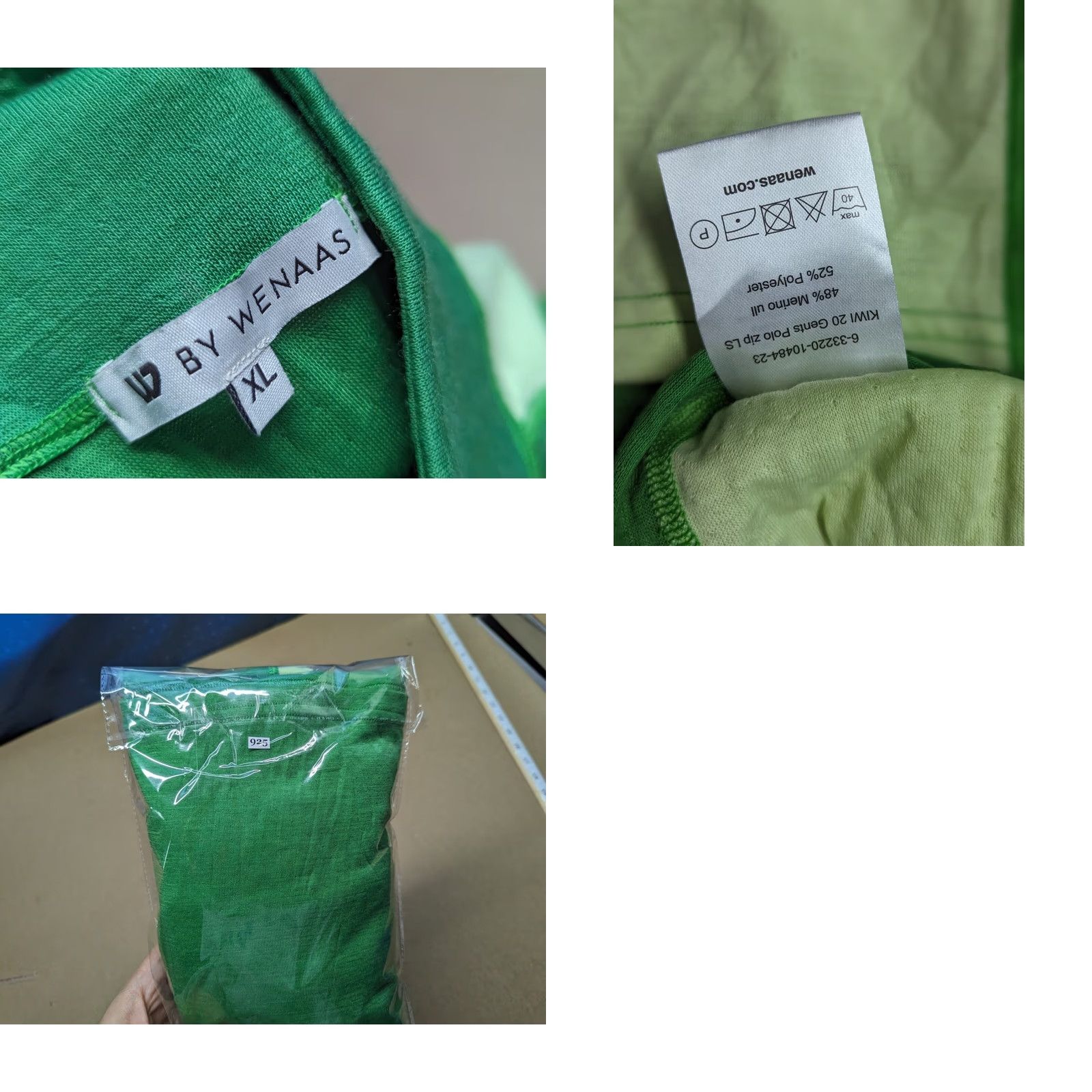 Layer 8 Wenaas Base Layer Shirt Mens XL Long Sleeve Green 1/4 Zip Workwear Kiwi Shirt Mens XL Green 1/4 Zip Wool Blend Base Layer Size US XL / EU 56 / 4 - 8 Thumbnail