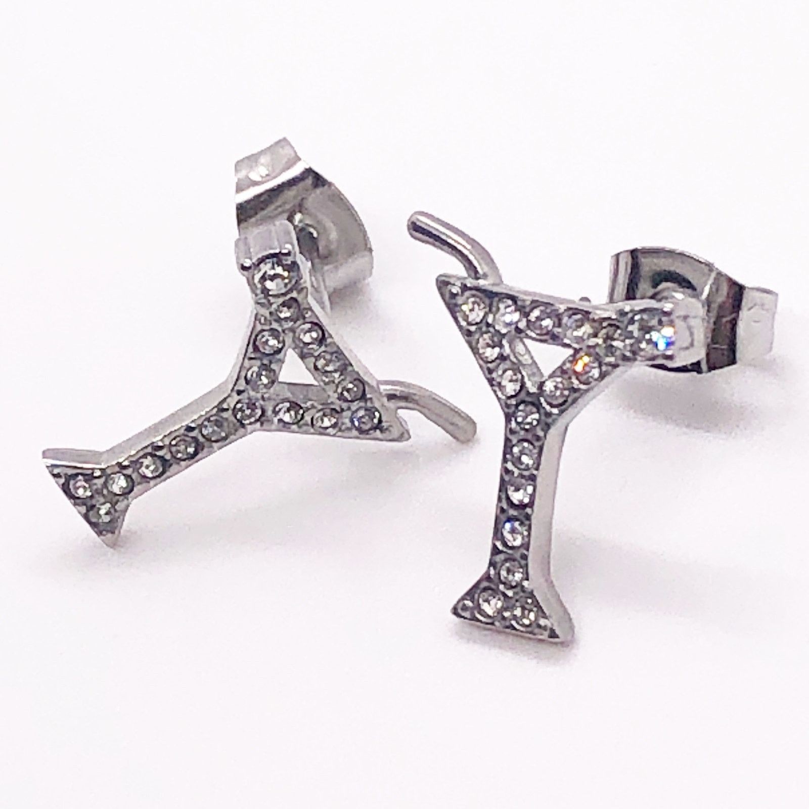 Other Cocktail Martini Earrings 18K WhTGold Platd Swarovski Crystl Size ONE SIZE - 1 Thumbnail