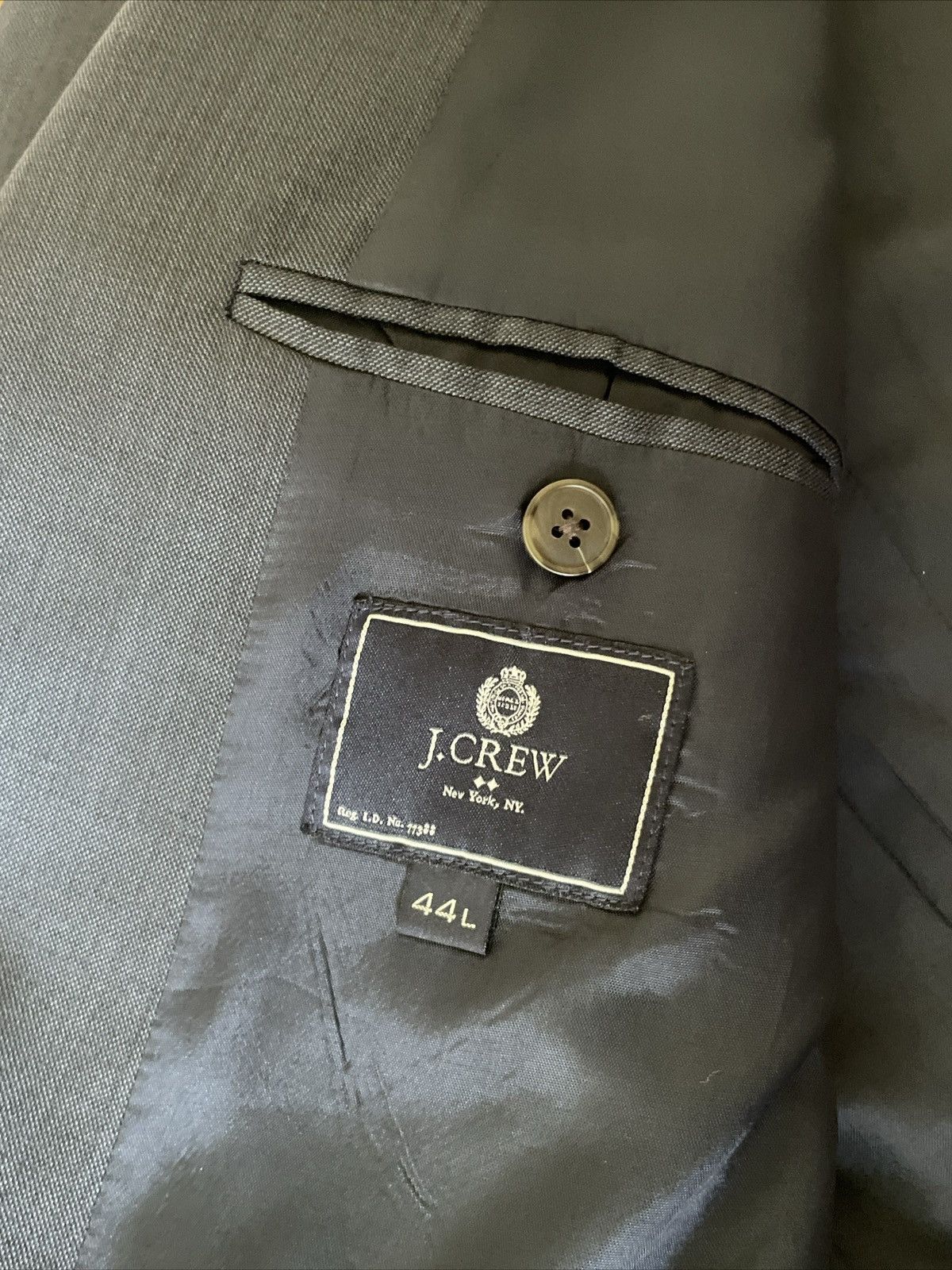 J.Crew J Crew Thompson Fit 44L Blue Suit 35x34 Pants Size 44L - 5 Thumbnail