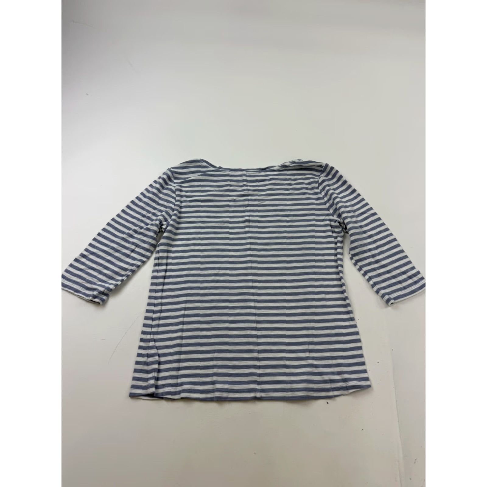 NIC+ZOE NIC+ZOE Shirt Womens M Blue Stripe Boat Neck 3/4 Sleeve Top Size M / US 6-8 / IT 42-44 - 5 Thumbnail