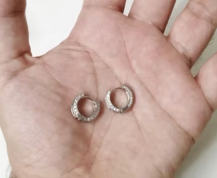 Jewelry × Vintage Cubic Zirconia Round Hoop Earrings Size ONE SIZE - 5 Thumbnail