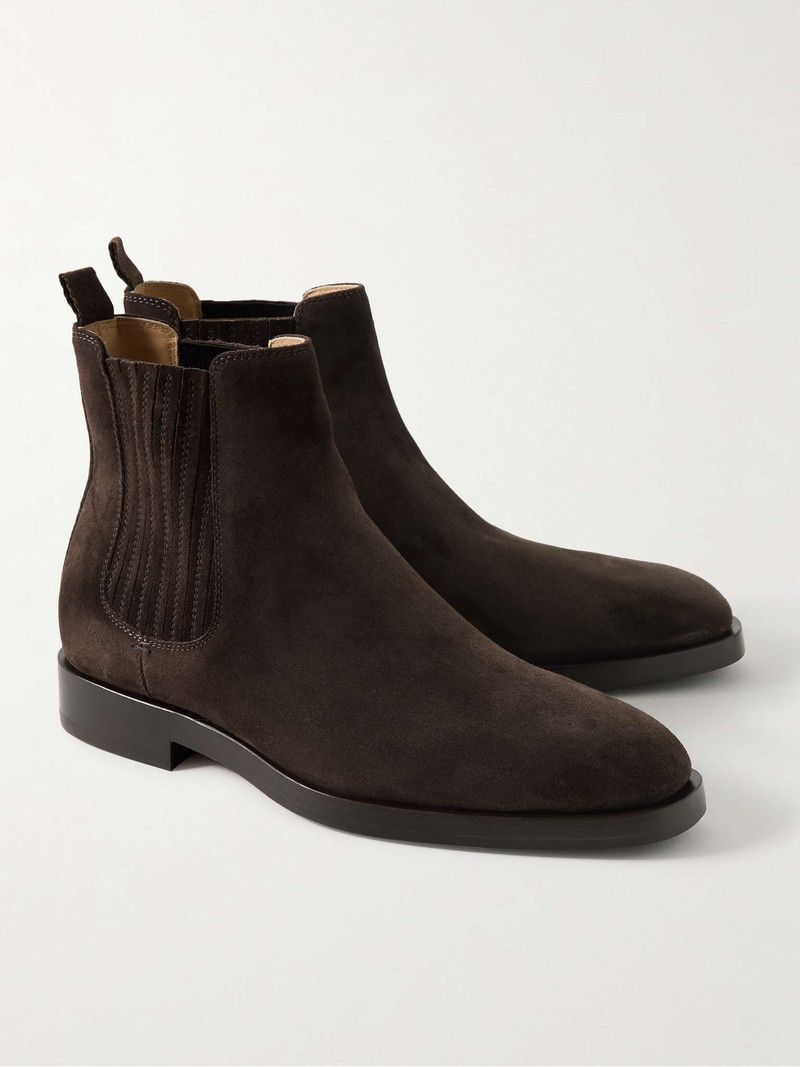 Brunello Cucinelli os11x0226 Suede Chelsea Boots In Brown Size US 8.5 / EU 41-42 - 4 Thumbnail