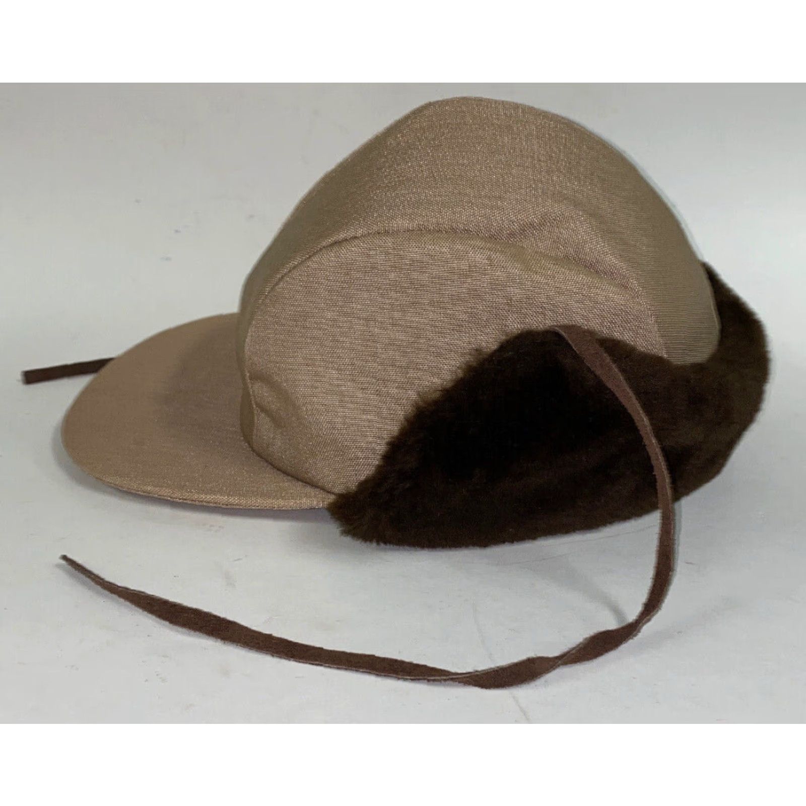 Vintage Broner Winter Hat Quilt Lined Mens M Beige USA Made Hats Size ONE SIZE - 3 Thumbnail