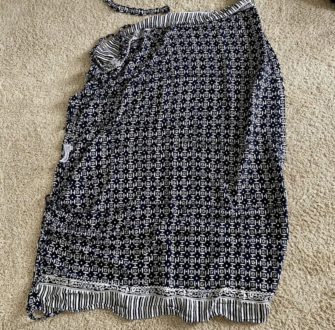 Vintage VINTAGE STYLEWORKS BLOCK PRINT ADJUSTABLE SARONG WRAP SKIRT Size 34" / US 12 / IT 48 - 7 Thumbnail