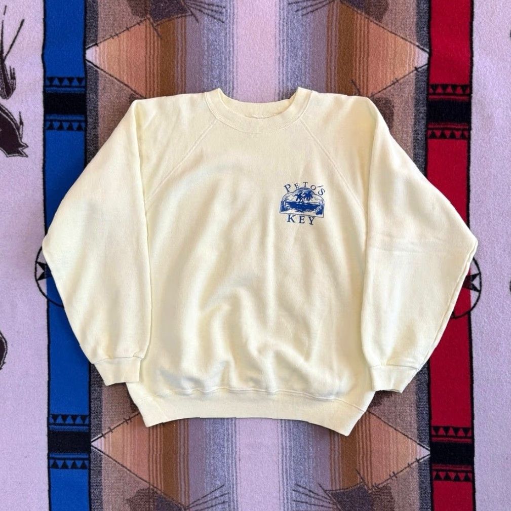 Hanes VINTAGE 80s Beach Ocean Crewneck Sweatshirt Womens Medium Hanes Size M / US 6-8 / IT 42-44 - 2 Thumbnail
