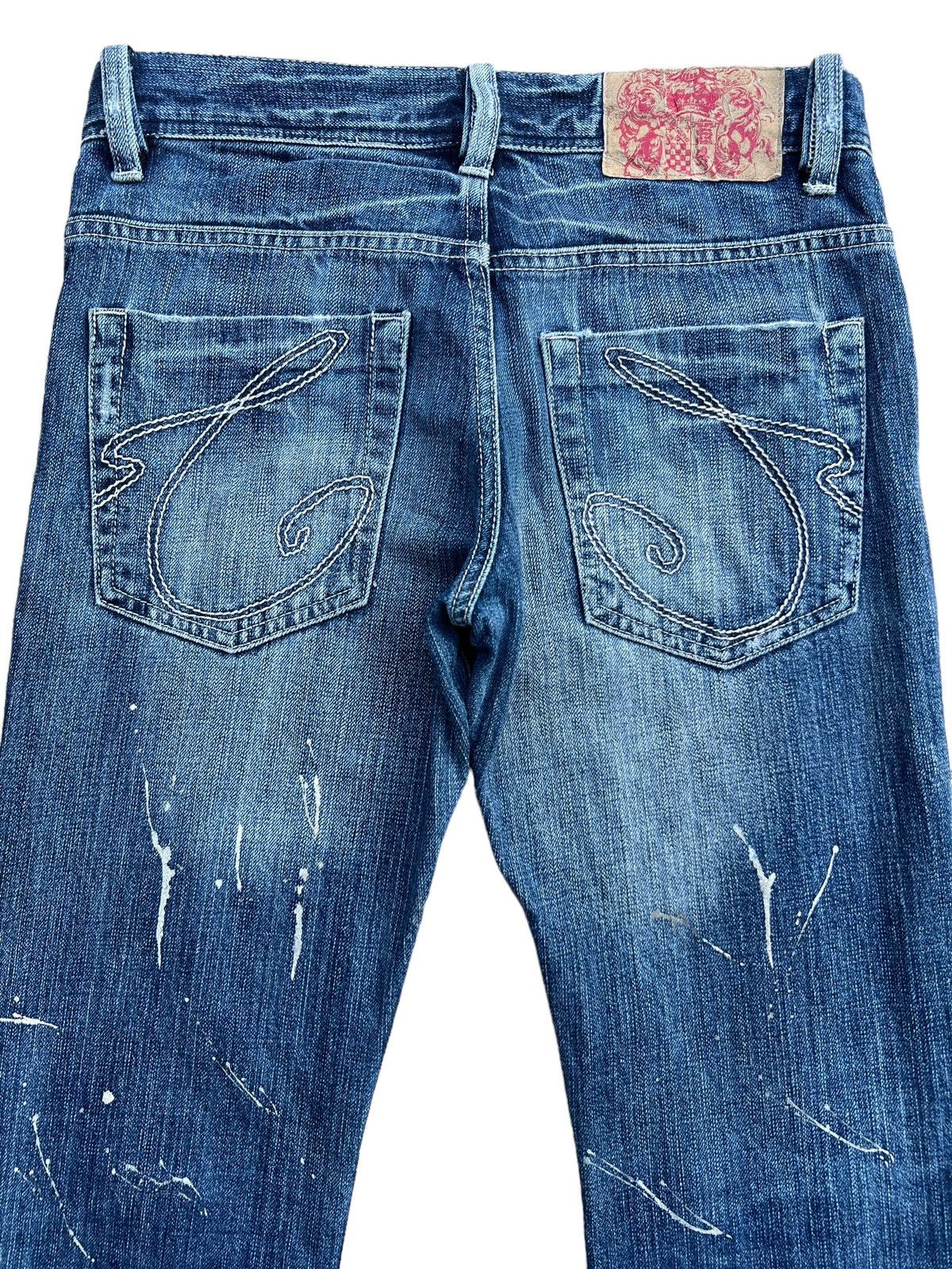 Japanese Brand Casva Distressed Straight Cut Thrash Denim Jeans 31x30 Size US 30 / EU 46 - 5 Thumbnail