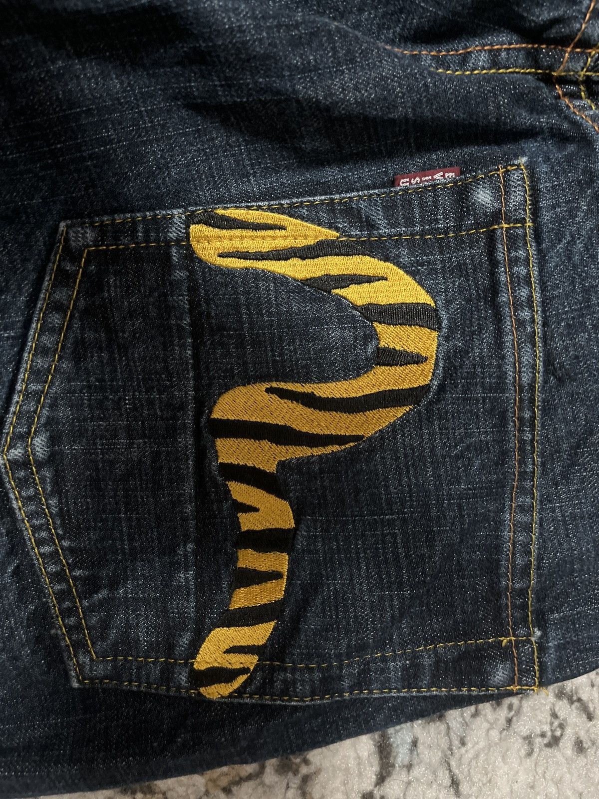 Evisu Evisu Men’s Vintage Embroidered Tiger Print Denim Jeans Size US 32 / EU 48 - 3 Thumbnail