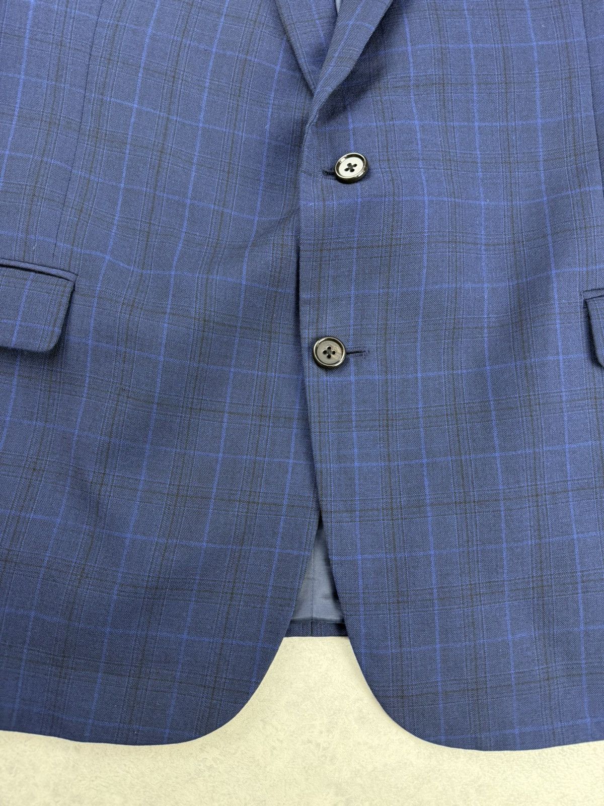 Ralph Lauren Ralph Lauren Blue Check Wool Blazer 48R Mens Sport Coat Size 48R - 6 Thumbnail