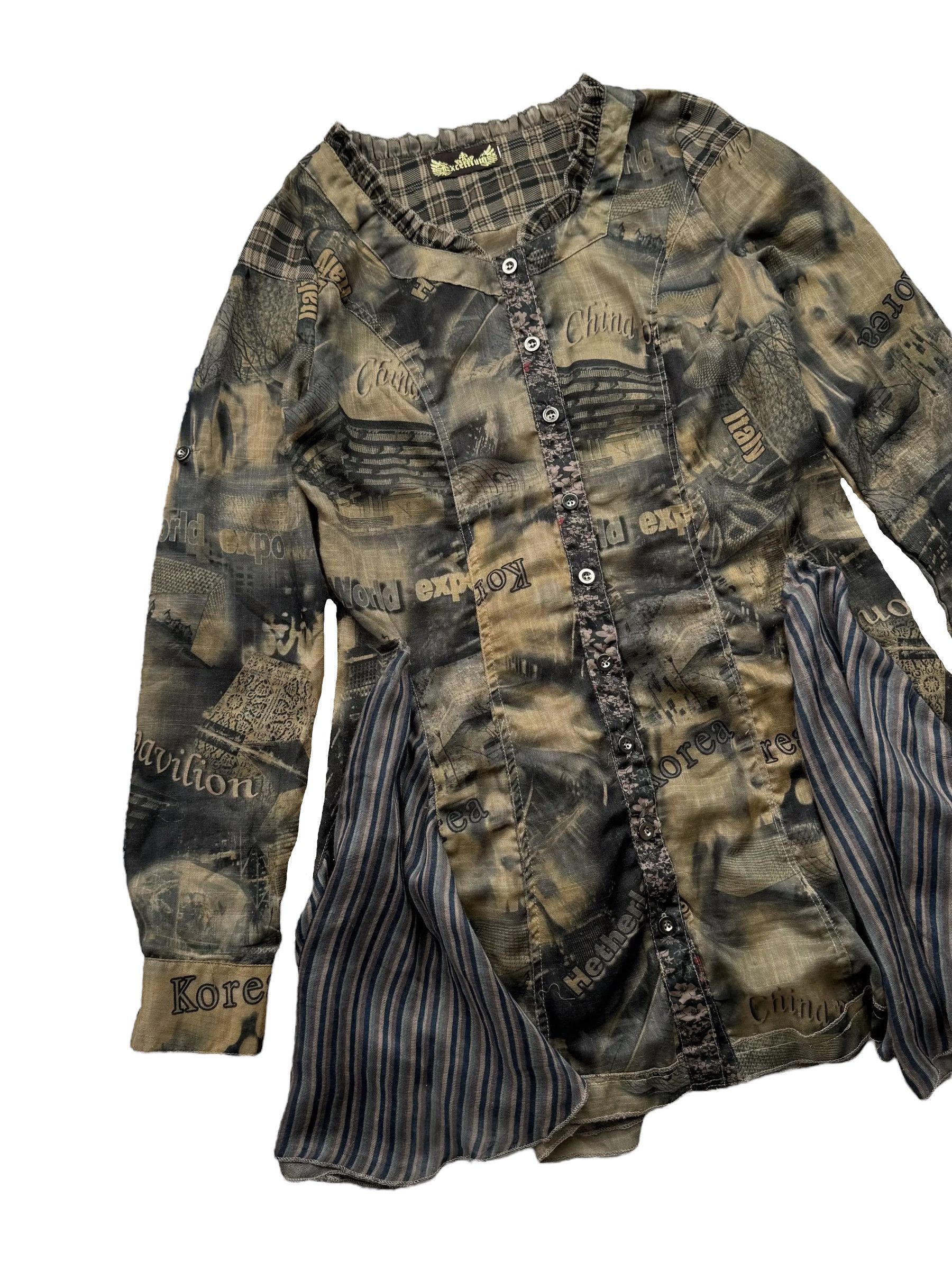 Japanese Brand Y2K Printed Dress With Long Sleeve(V193) Size L / US 10 / IT 46 - 2 Thumbnail
