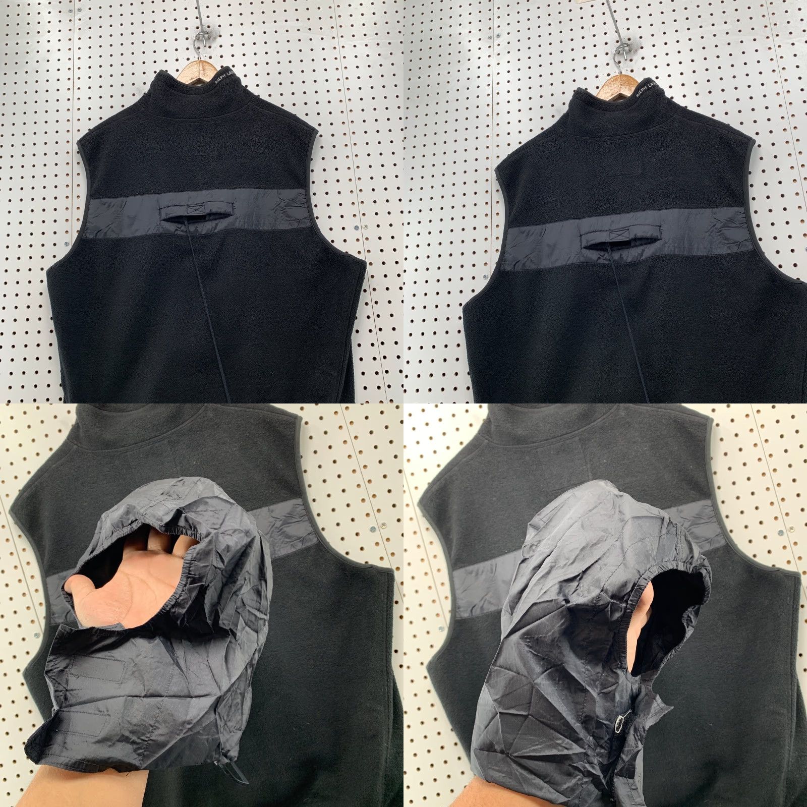 Polo Ralph Lauren VINTAGE Polo Ralph Lauren Vest Jacket Mens 2XL Black Fleece Removable Hooded Size US XXL / EU 58 / 5 - 9 Thumbnail