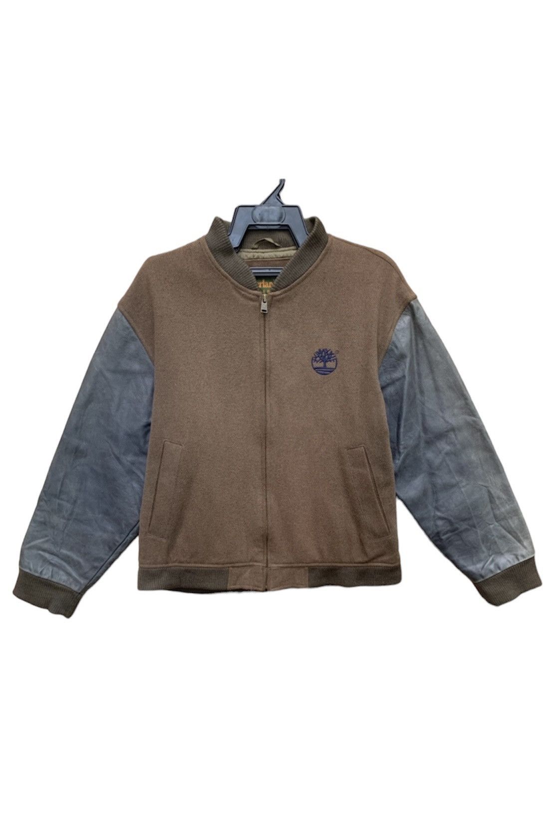 Leather Rare.. Timberland Weathergear Leather Sleeve Varsity Jacket Size US L / EU 52-54 / 3 - 2 Thumbnail
