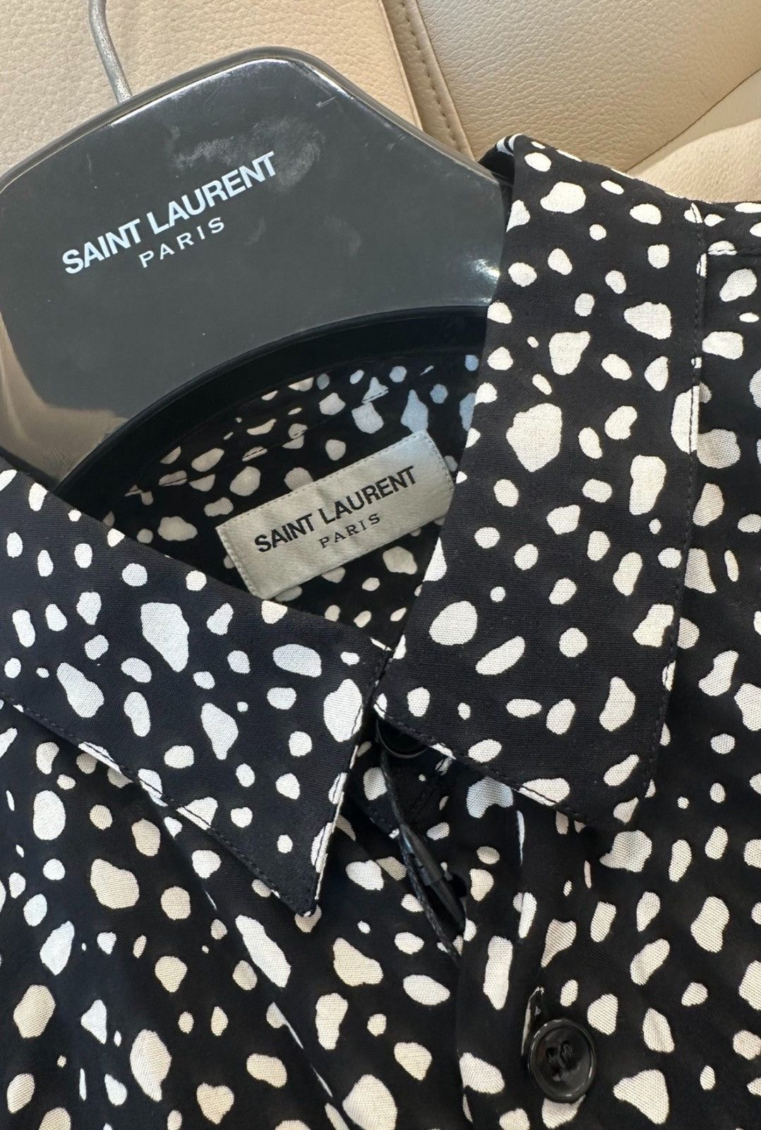 Saint Laurent Paris Saint Laurent SS18 Babycat Leopard Print Short-Sleeve Shirt Size US M / EU 48-50 / 2 - 4 Thumbnail