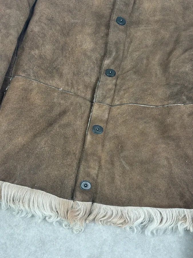Emporio Armani AW2003 Emporio Armani Brown Beige Shearling Fur-Lined Leather Jacket Size US L / EU 52-54 / 3 - 9 Thumbnail