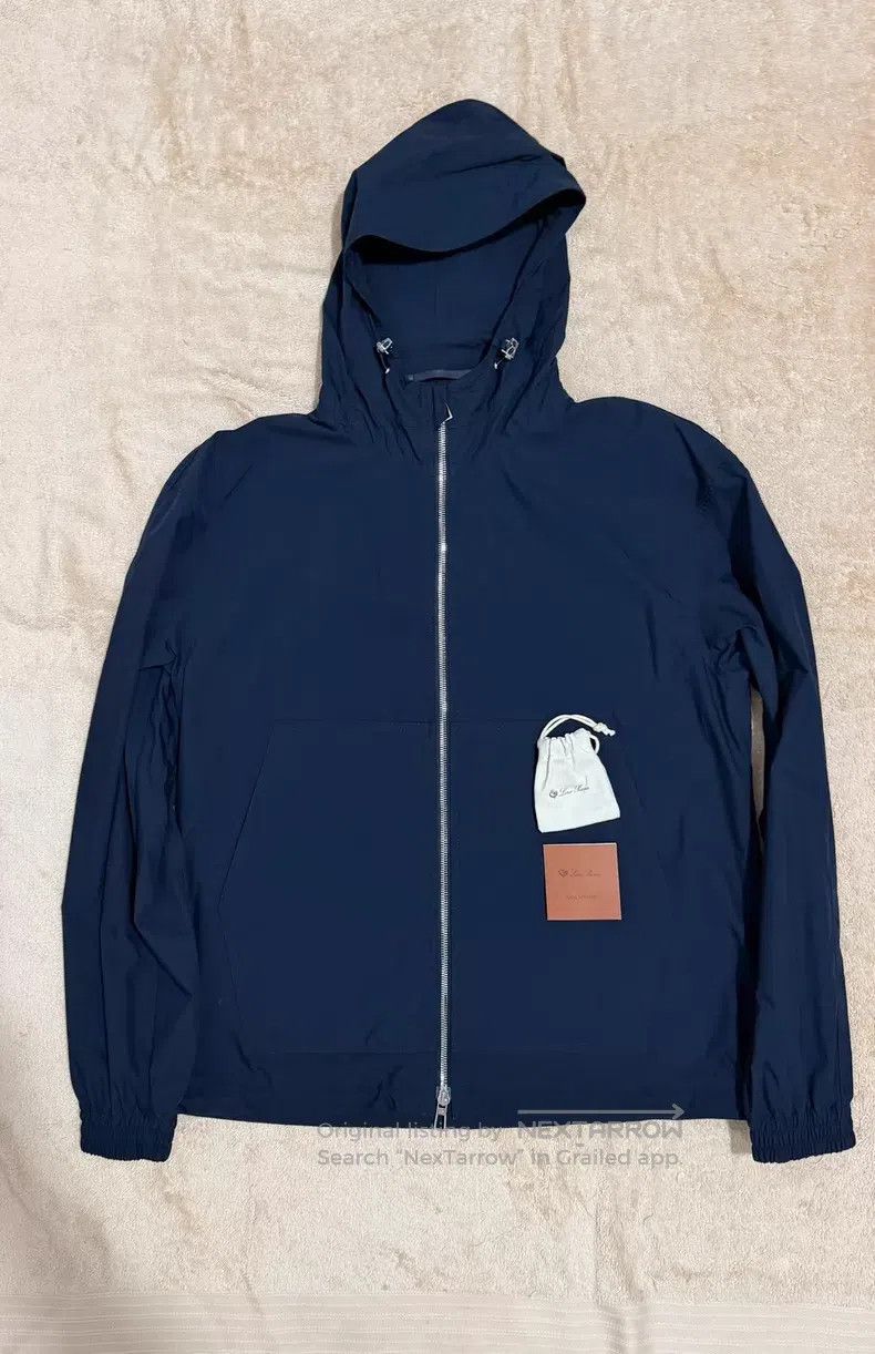 Loro Piana Loro Piana Hooded Windbreaker Jacket, Deep Blue, Single La Size US S / EU 44-46 / 1 - 1 Thumbnail