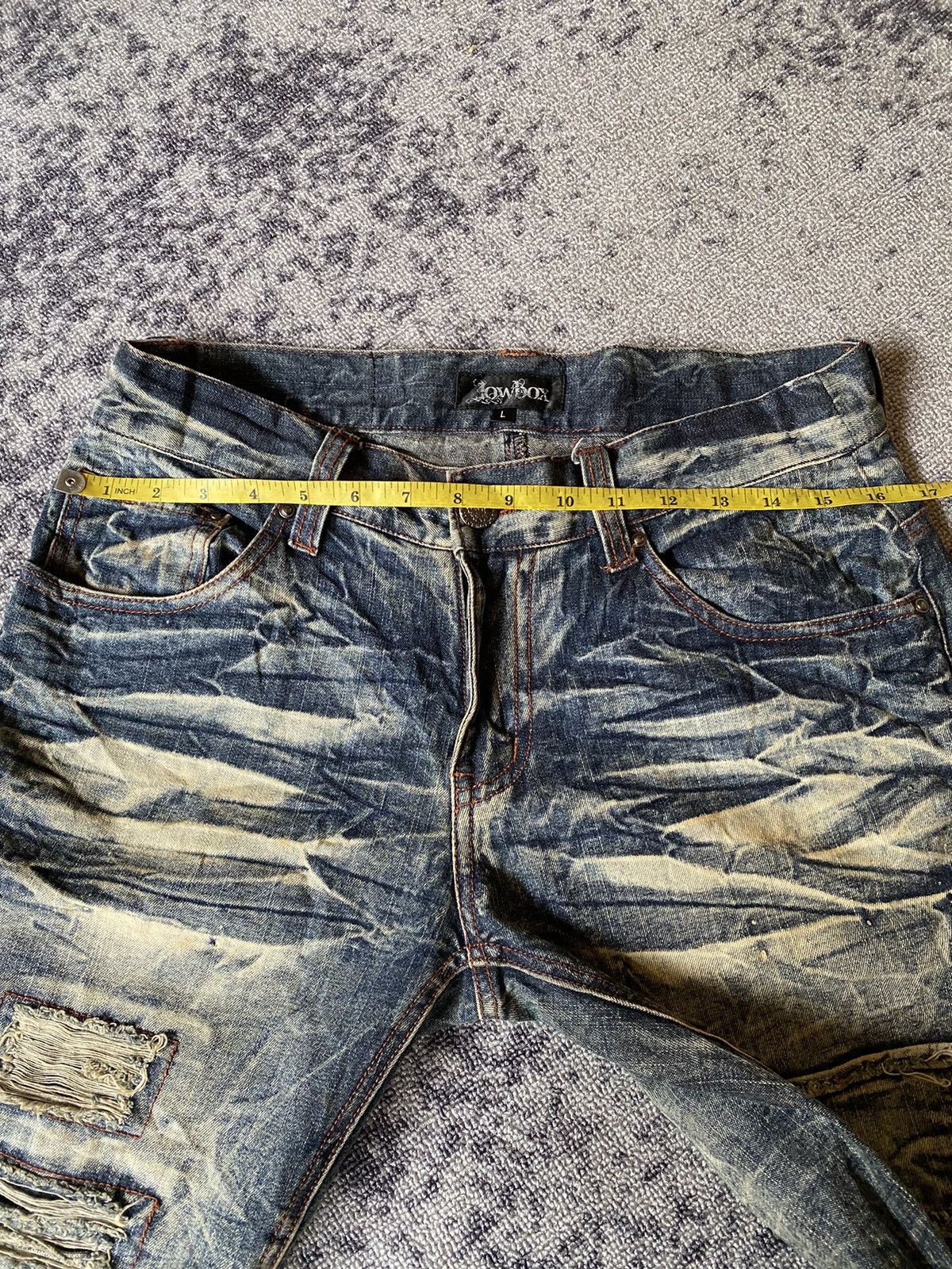 LOWBOX Y2k Lowbox D-Blu distressed ifsixwasnine bootcut jeans Size US 32 / EU 48 - 15 Thumbnail