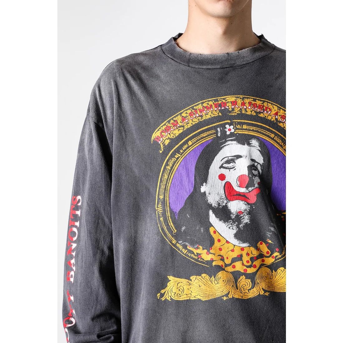 Saint Michael o1mle0326 Born Saint Long Sleeve T-Shirt in Black Size US XXL / EU 58 / 5 - 9 Thumbnail
