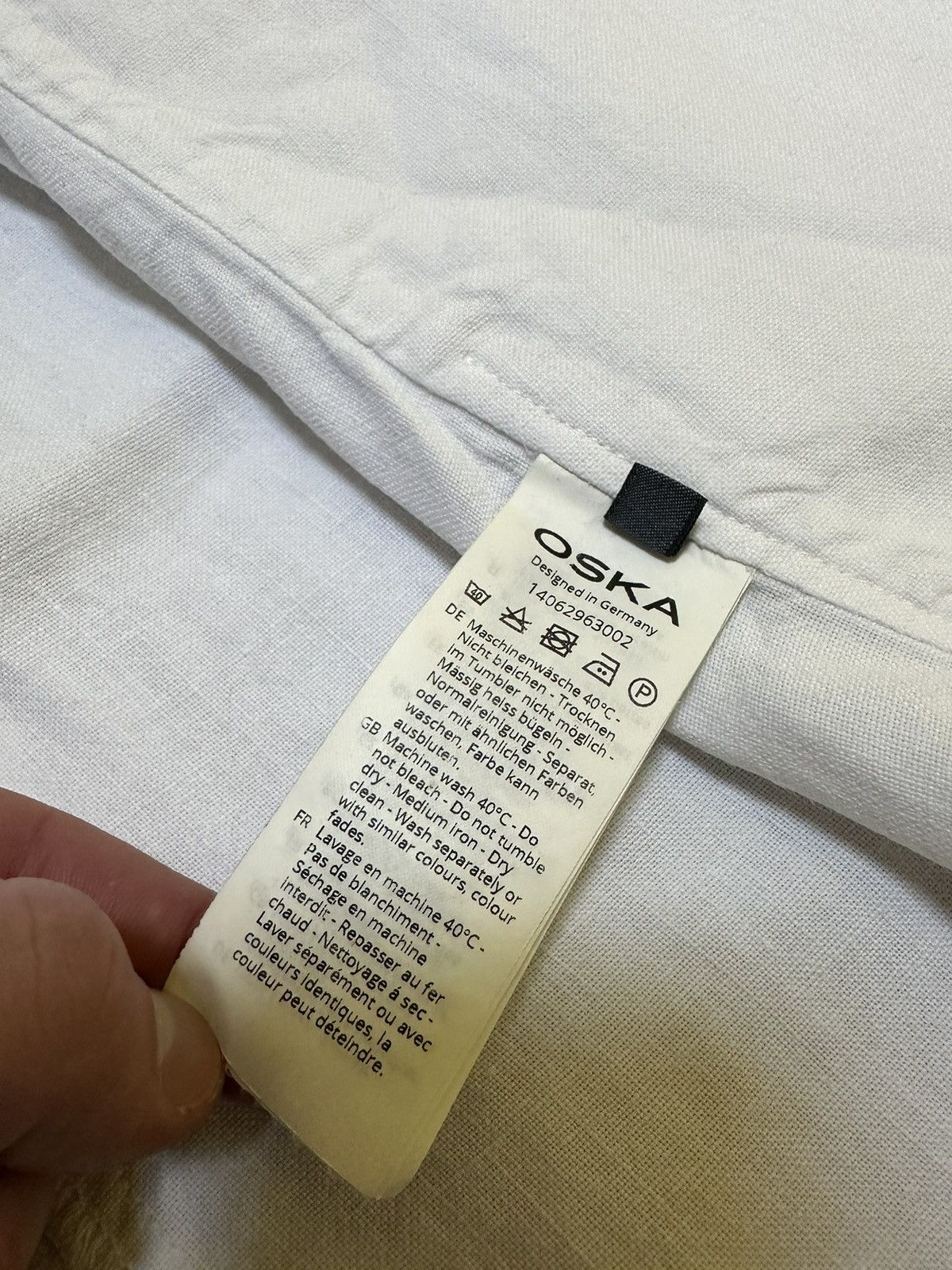 Designer × OSKA Cardigan Oska 5 100% linen White Size XL / US 12-14 / IT 48-50 - 17 Thumbnail