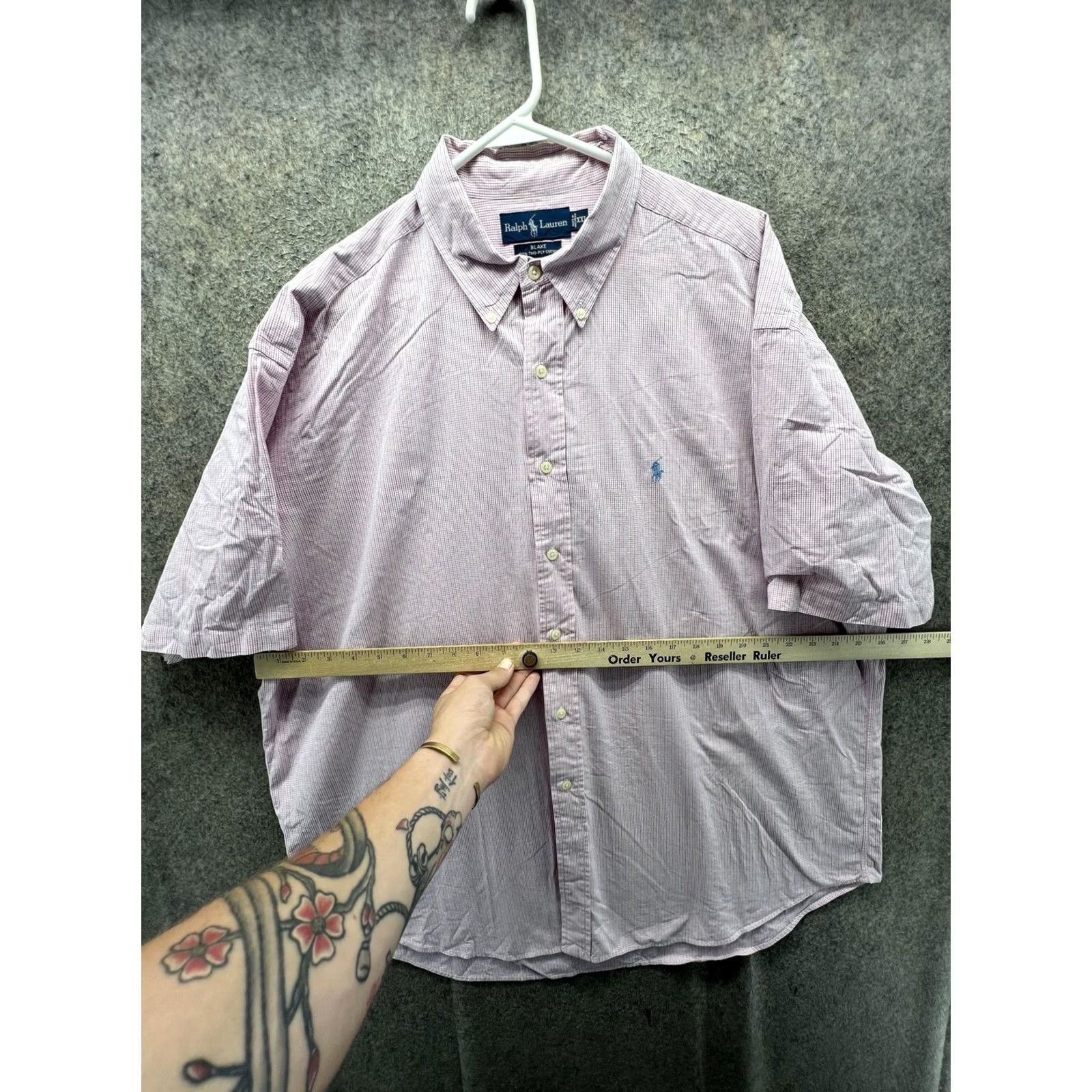 Ralph Lauren Ralph Lauren Shirt Mens 2XL Pink Check Short Sleeve Button Front Blake Cotton Shirt Size US XXL / EU 58 / 5 - 4 Thumbnail