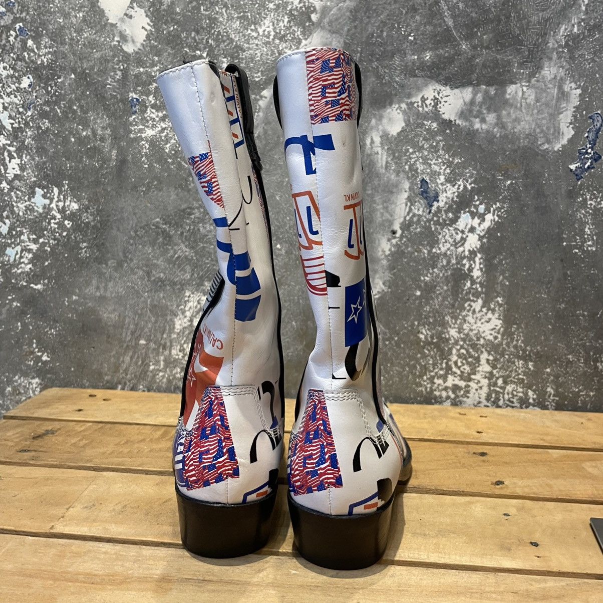 Calvin Klein 205W39NYC CALVIN KLEIN JEANS RAF SIMONS BENEDICT COWBOY WHITE BOOTS Size US 7 / EU 40 - 7 Thumbnail