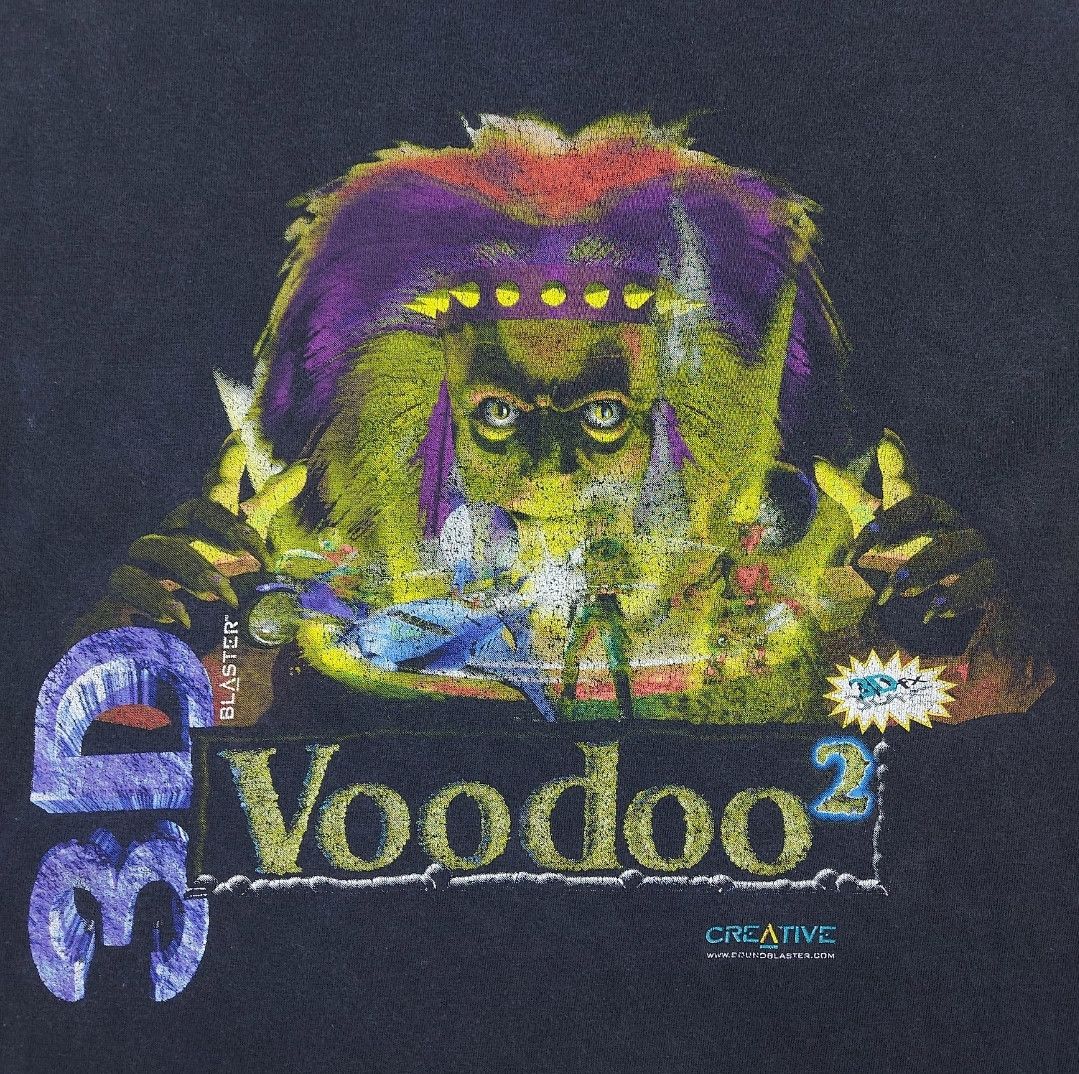 Microsoft VTG 1998 Creative 3D Blaster Voodoo2 Video Card Promo TEE Size US L / EU 52-54 / 3 - 10 Thumbnail