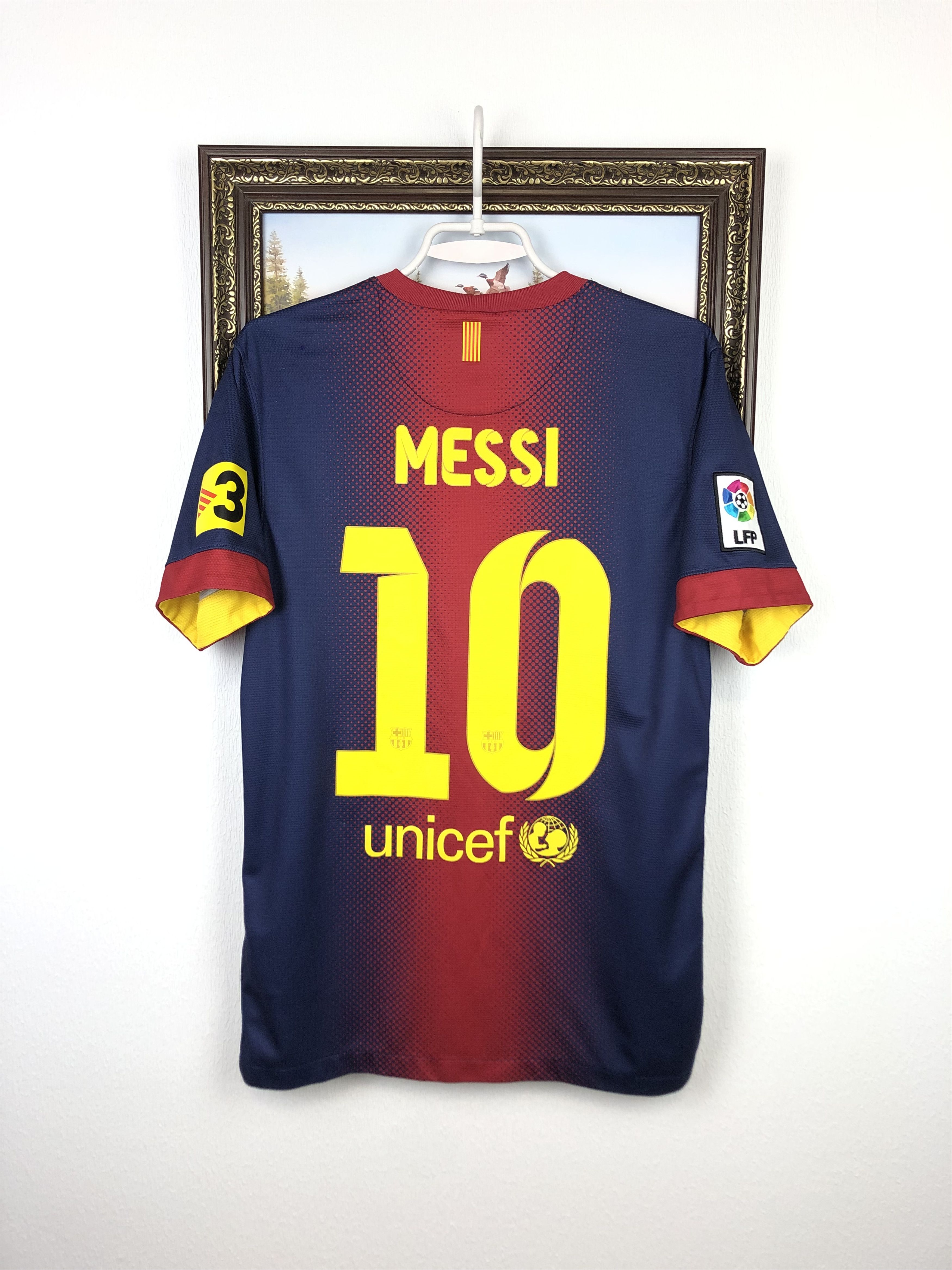 Barcelona football shirt Soccer #10 Messi Nike Jersey Tee