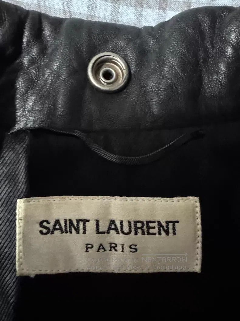 Saint Laurent Paris Saint Laurent Paris Cracked Heart Stud Sheepskin Motorcycl Size XXS / US 00 / IT 34 - 3 Thumbnail