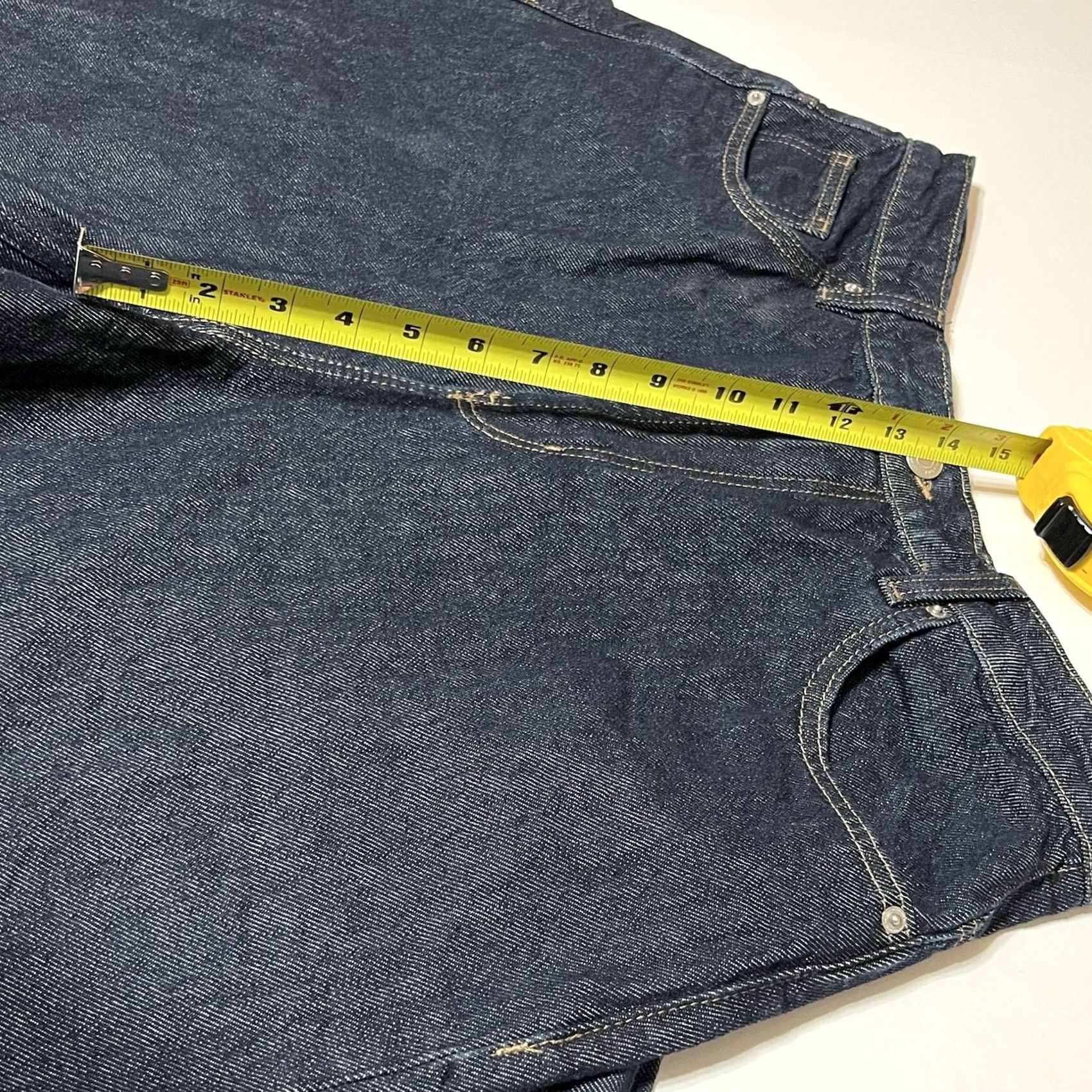 Cotton On Cotton On 91 Wide Leg High Rise Relaxed Jeans Dark Wash Blue 32x30 Womens Jeans 5-Pocket Design Size 24" / US 00 / IT 34 - 4 Thumbnail