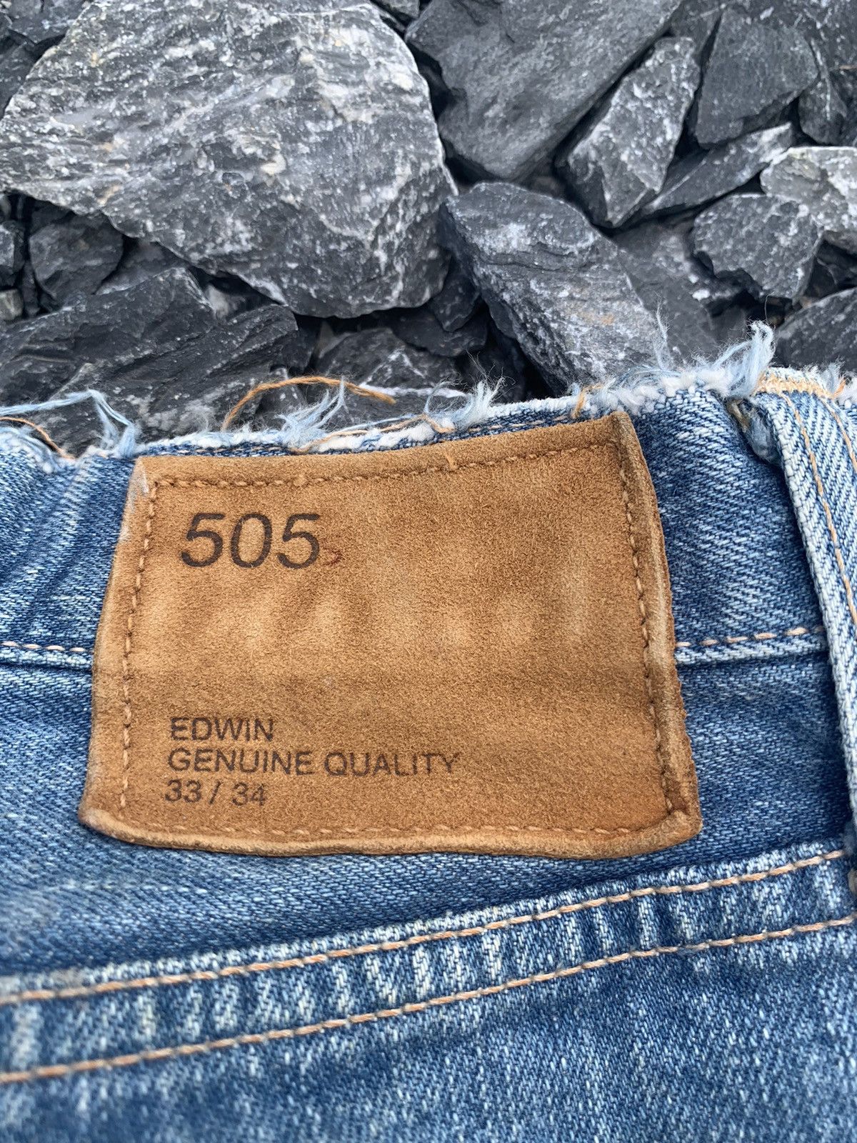 Kapital EDWIN 505s SELVEDGE RUSTY DISTRESSED SHORT DENIM Size US 32 / EU 48 - 10 Thumbnail