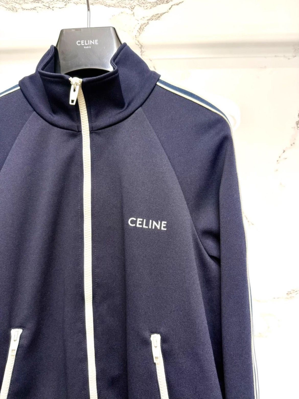 Celine Celine 23SS Navy Logo Sports Jacket-2505 Size US XL / EU 56 / 4 - 2 Thumbnail
