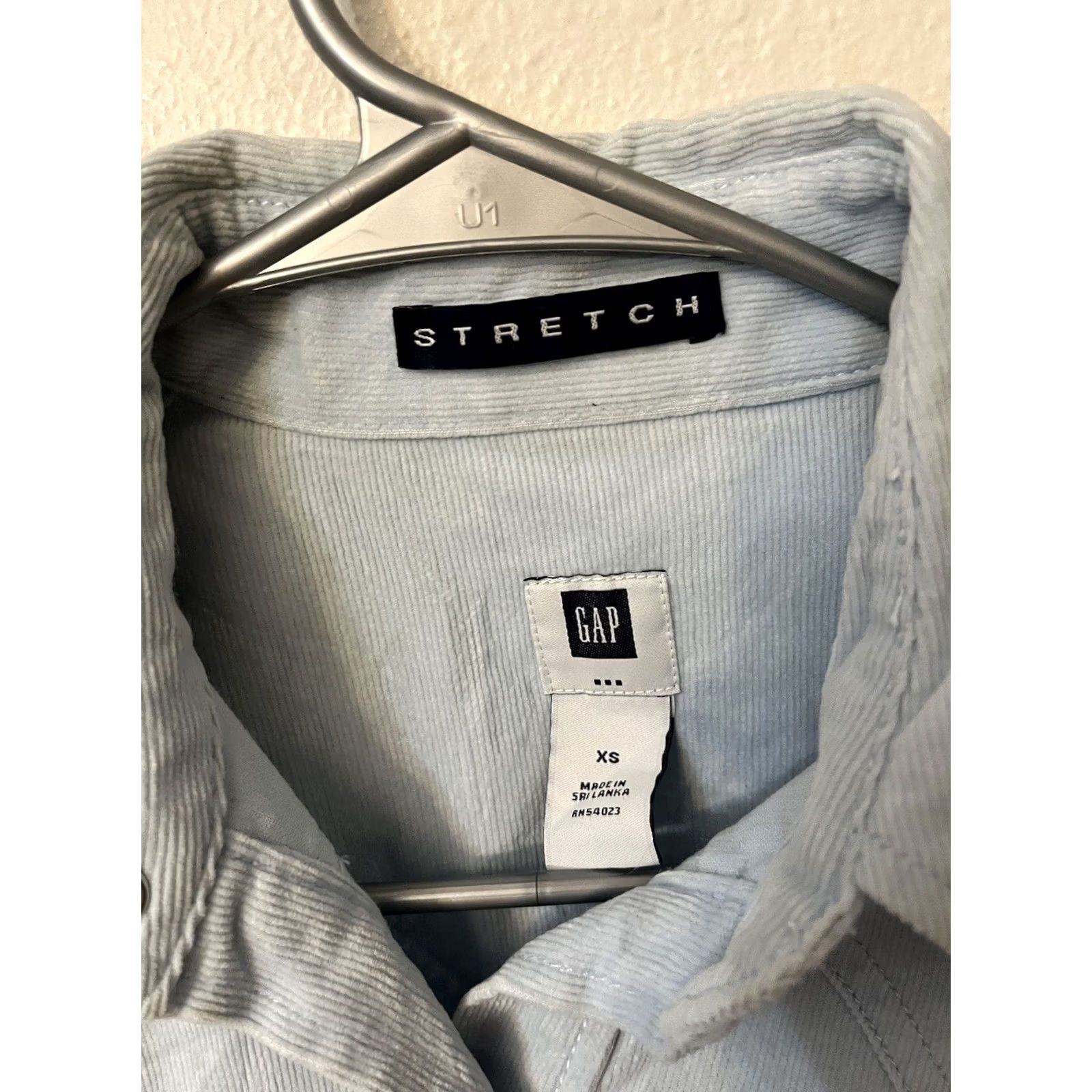 Gap VINTAGE GAP Shirt Womens XS Blue Corduroy Pearl Snap Western Cowgirl Y2K Rode Size XS / US 0-2 / IT 36-38 - 2 Thumbnail