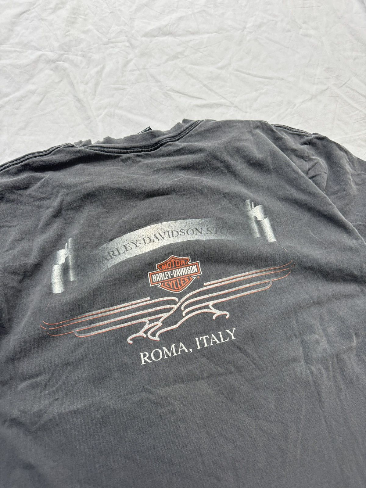 Harley Davidson Vintage Faded ERD Style Harley Davidson Thrashed Tee Size US XL / EU 56 / 4 - 6 Thumbnail