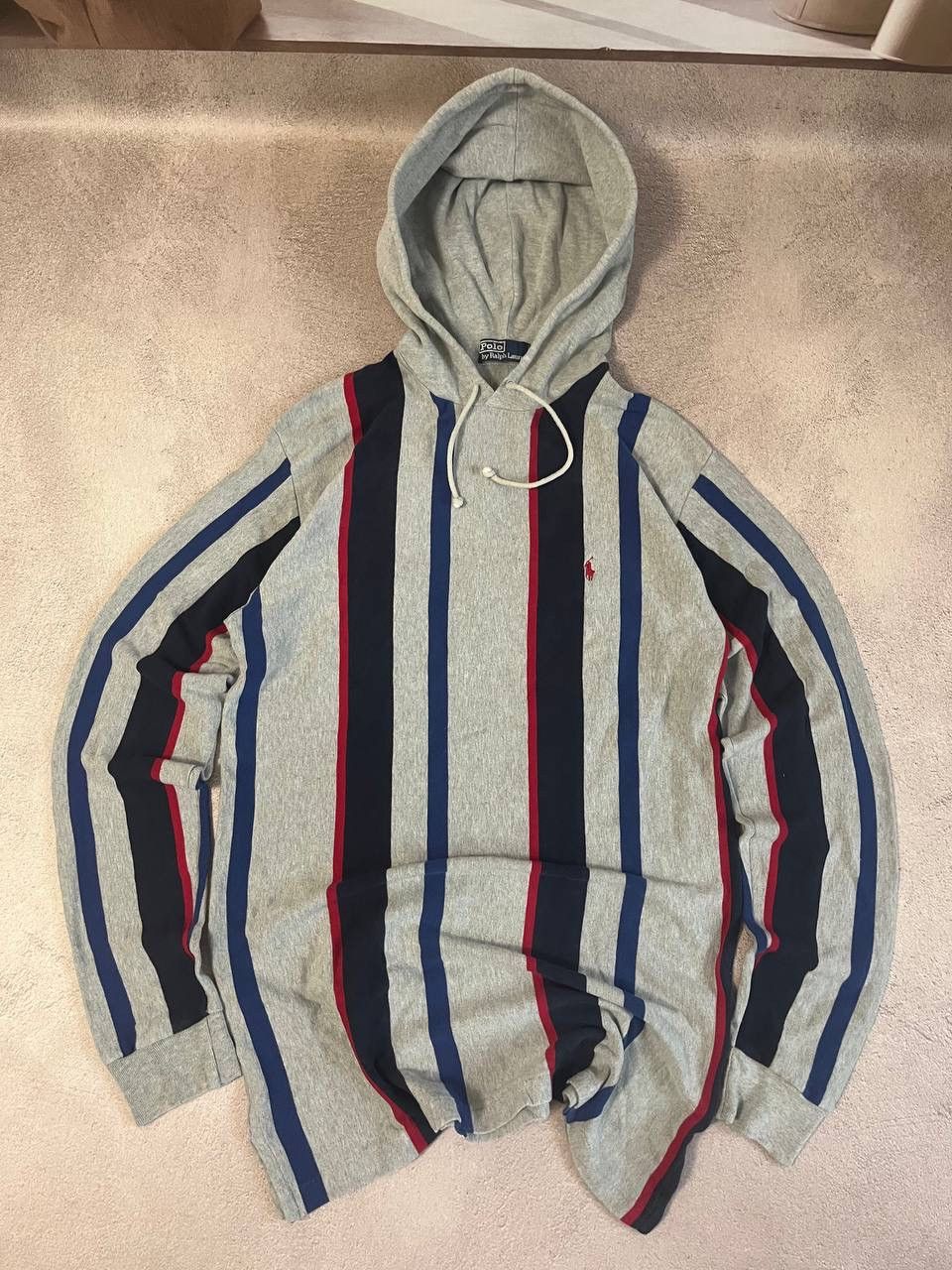 Polo Ralph Lauren × Vintage Polo Ralph Lauren distressed rugby hoodie oversized Size US L / EU 52-54 / 3 - 2 Thumbnail