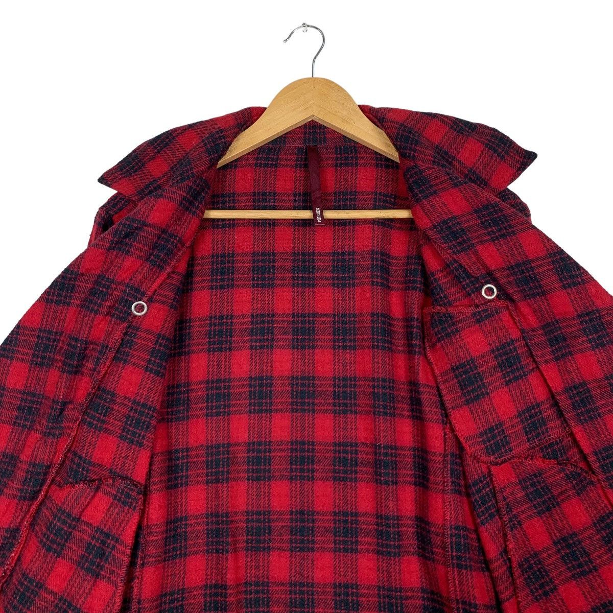 Japanese Brand SM SHADU Asymmetrical Zipper Double Collar Jacket #0937-C42 Size US M / EU 48-50 / 2 - 12 Thumbnail