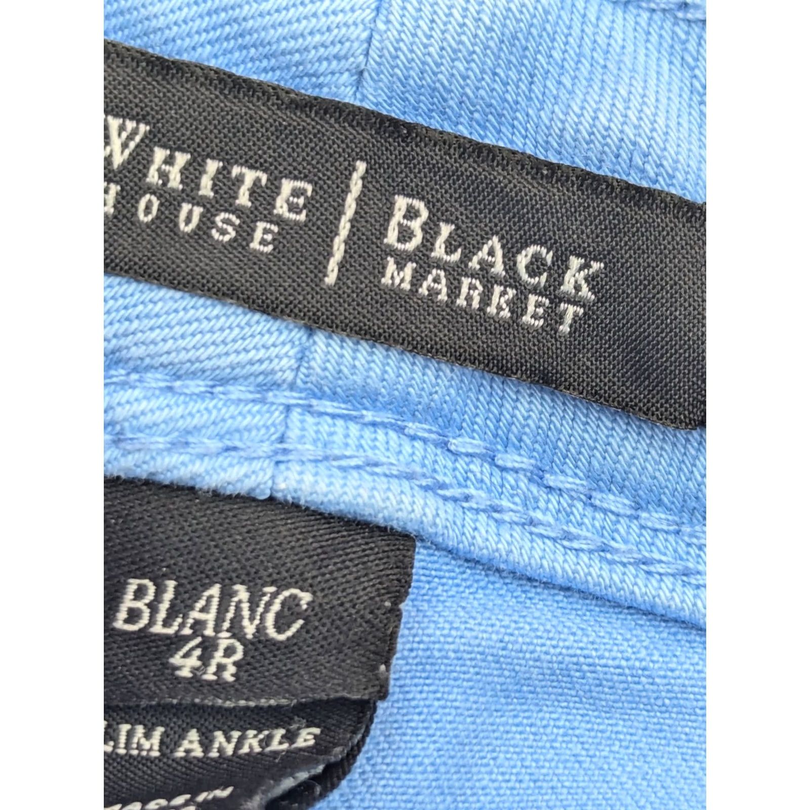 White House Black Market WHITE HOUSE BLACK MARKET BLANC Jeans - Vintage? No. Blue Pastel Denim Ankle Jeans Women 4R 30x29 Slim Stretch 5-Pocket Size 27" / US 4 / IT 40 - 7 Thumbnail