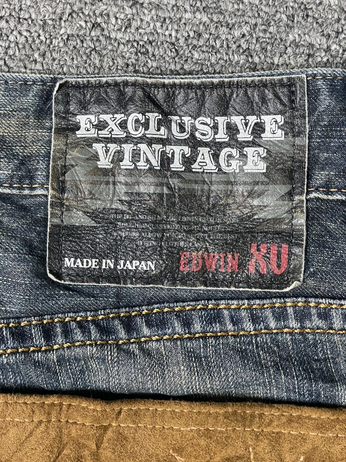Edwin × Vintage Vintage EDWIN Distressed Denim Ripped Jeans (103) Size US 32 / EU 48 - 10 Thumbnail