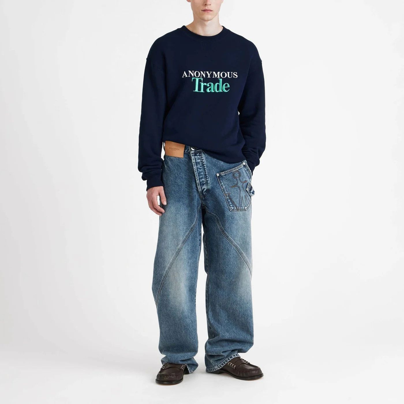 JW Anderson o1d2blof0526 Twisted-Denim Jeans in Blue Size US 30 / EU 46 - 2 Thumbnail