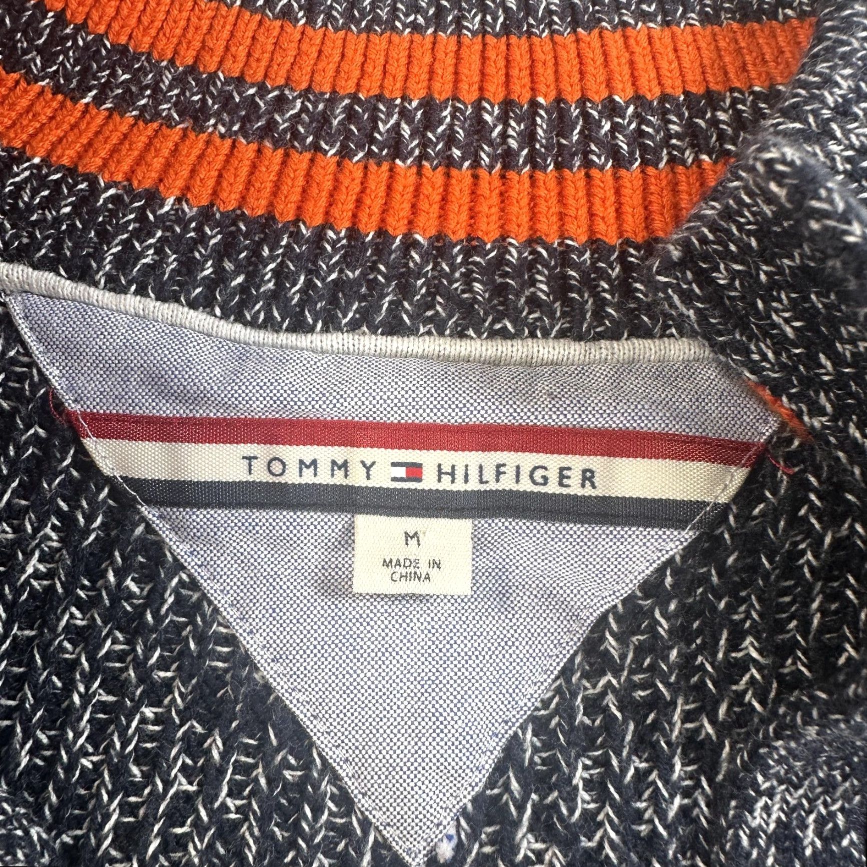 Tommy Hilfiger Tommy Hilfiger Sweater Mens M Blue Marled Shawl Collar Knit Pullover Casual Size US M / EU 48-50 / 2 - 3 Thumbnail