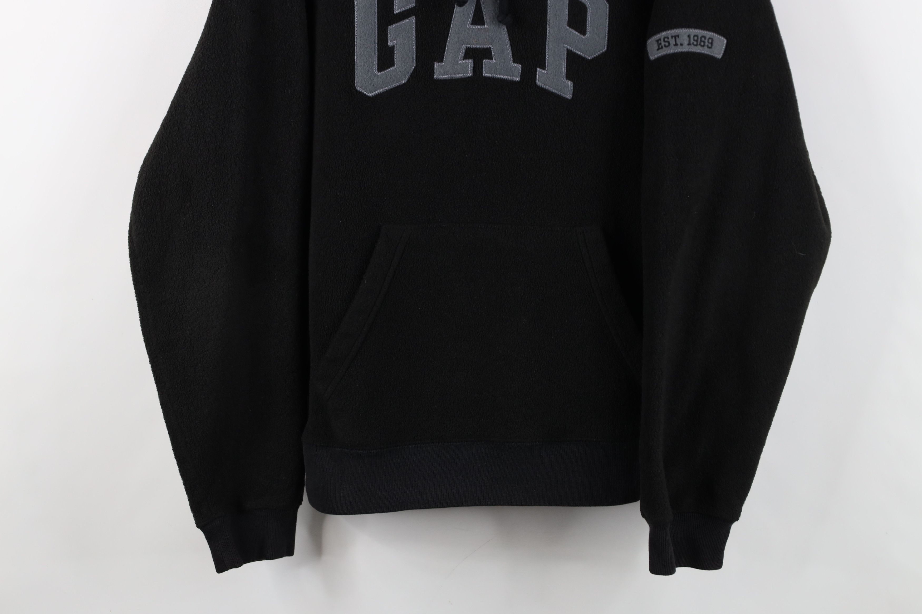 Gap Vintage 90s Y2K Gap Spell Block Letter Fleece Hoodie Black Size US S / EU 44-46 / 1 - 3 Thumbnail