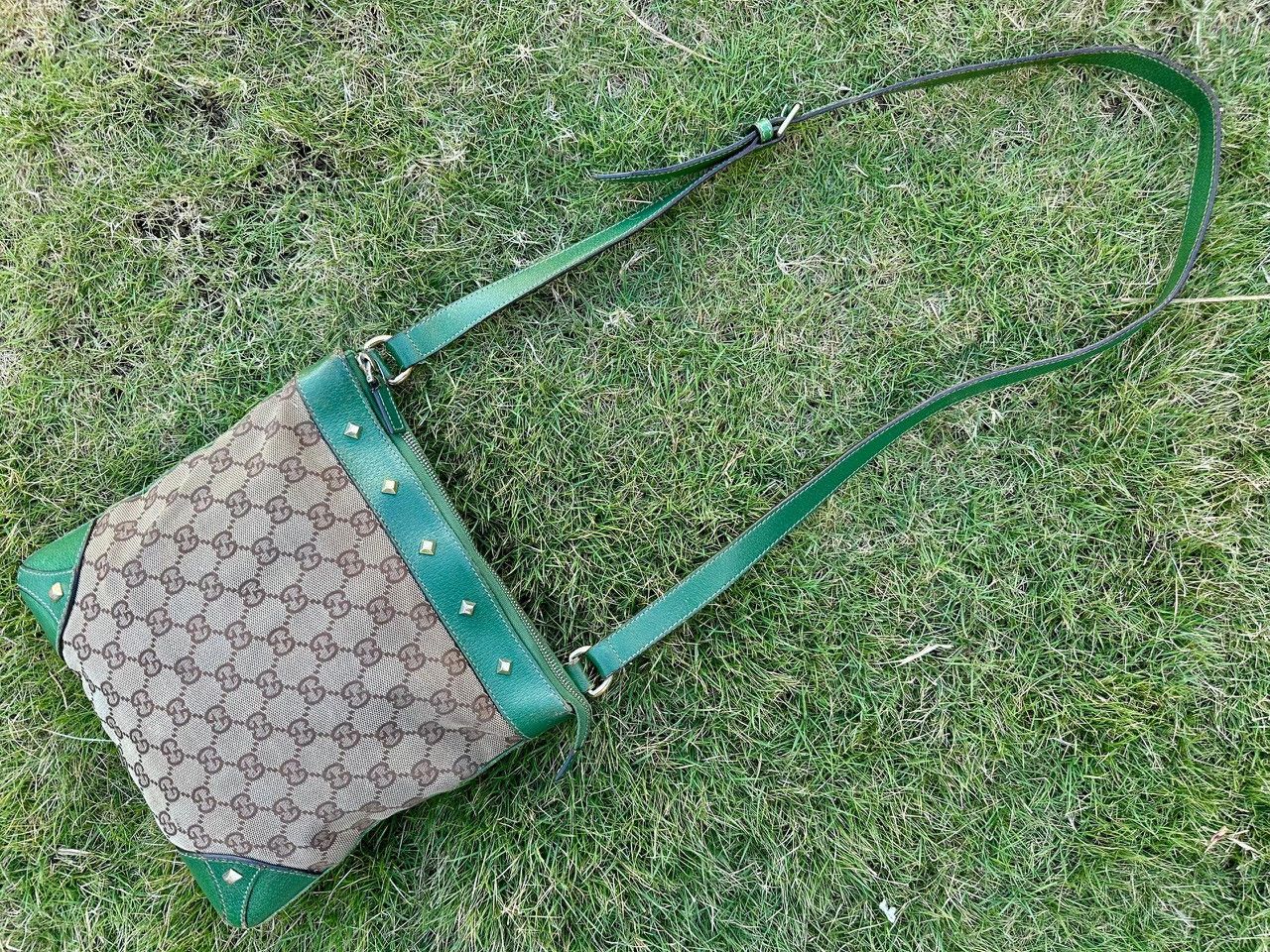 Gucci Authentic Gucci Monogram GG Studded Crossbody Bag Size ONE SIZE - 2 Thumbnail
