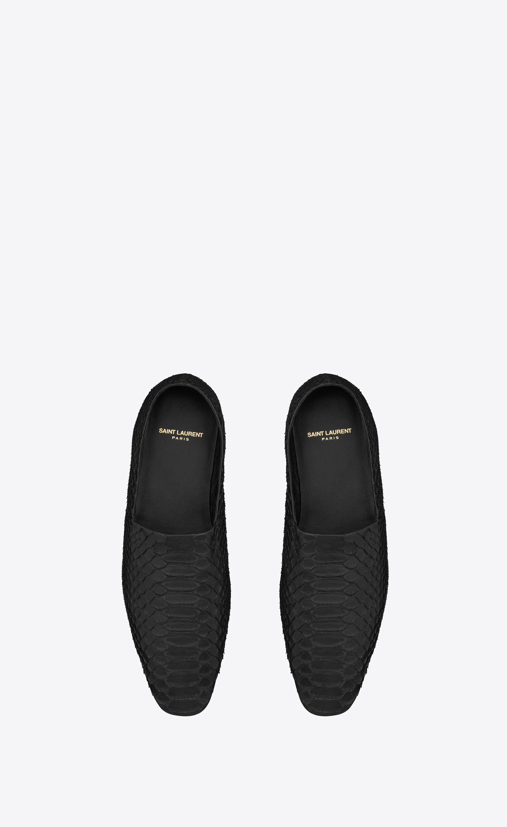 Saint Laurent Paris o1s1wg111224 Leon Slippers in Python in Black Size US 9 / EU 42 - 2 Thumbnail