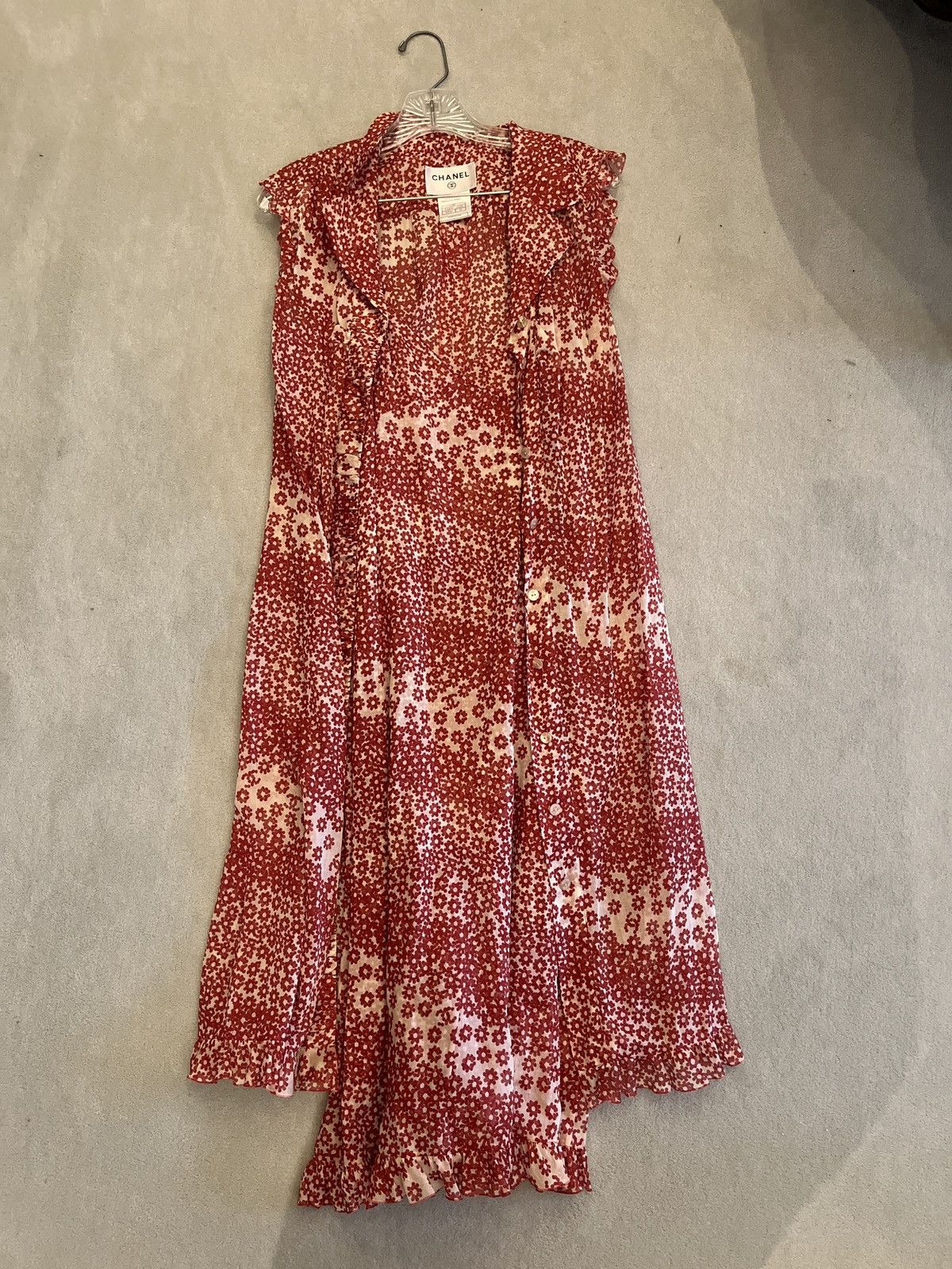 Chanel Vintage Chanel Flowy Midi Dress and Coverup Size M / US 6-8 / IT 42-44 - 2 Thumbnail