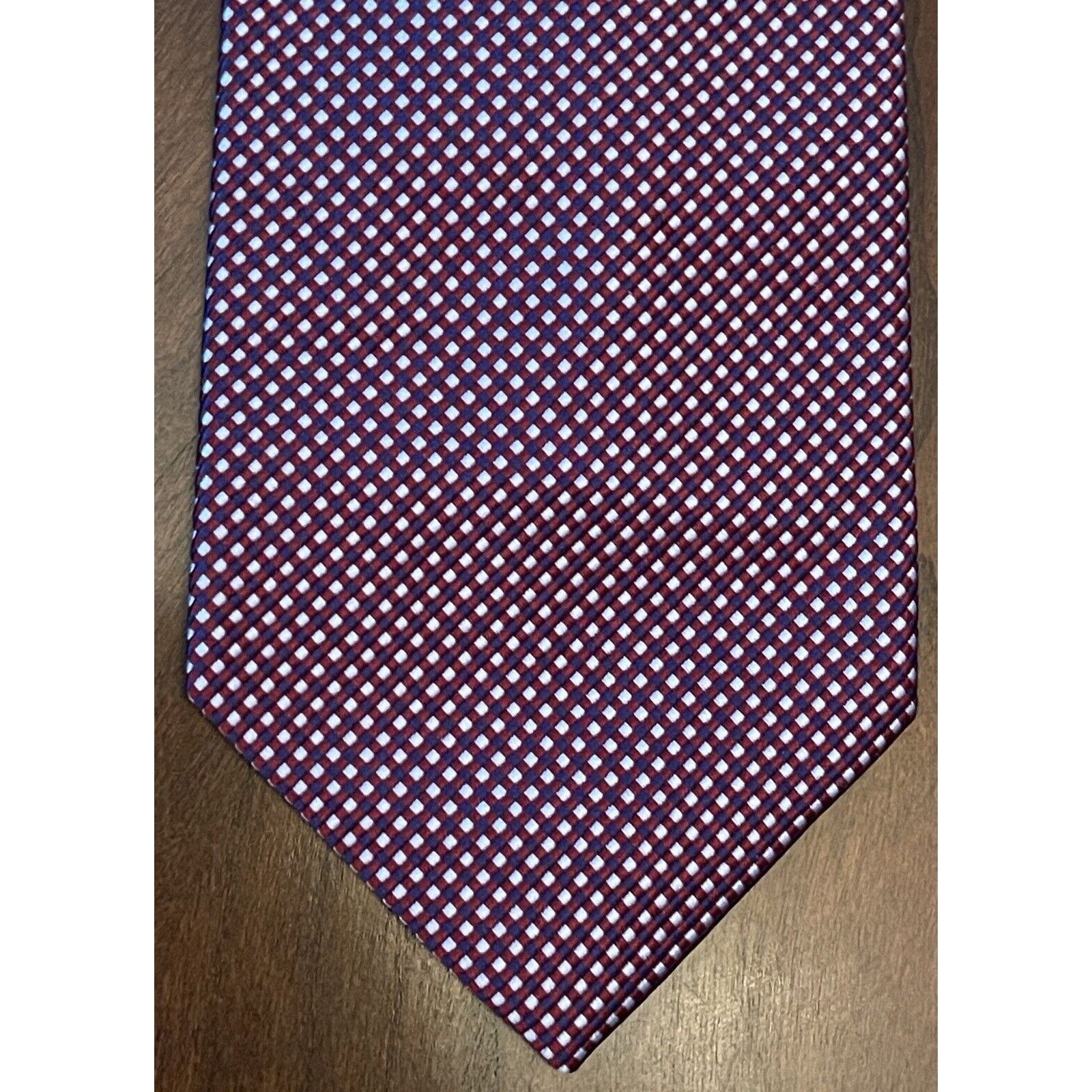 Tommy Hilfiger Tommy Hilfiger Burgundy Blue 100% Silk Made In China Size ONE SIZE - 1 Thumbnail