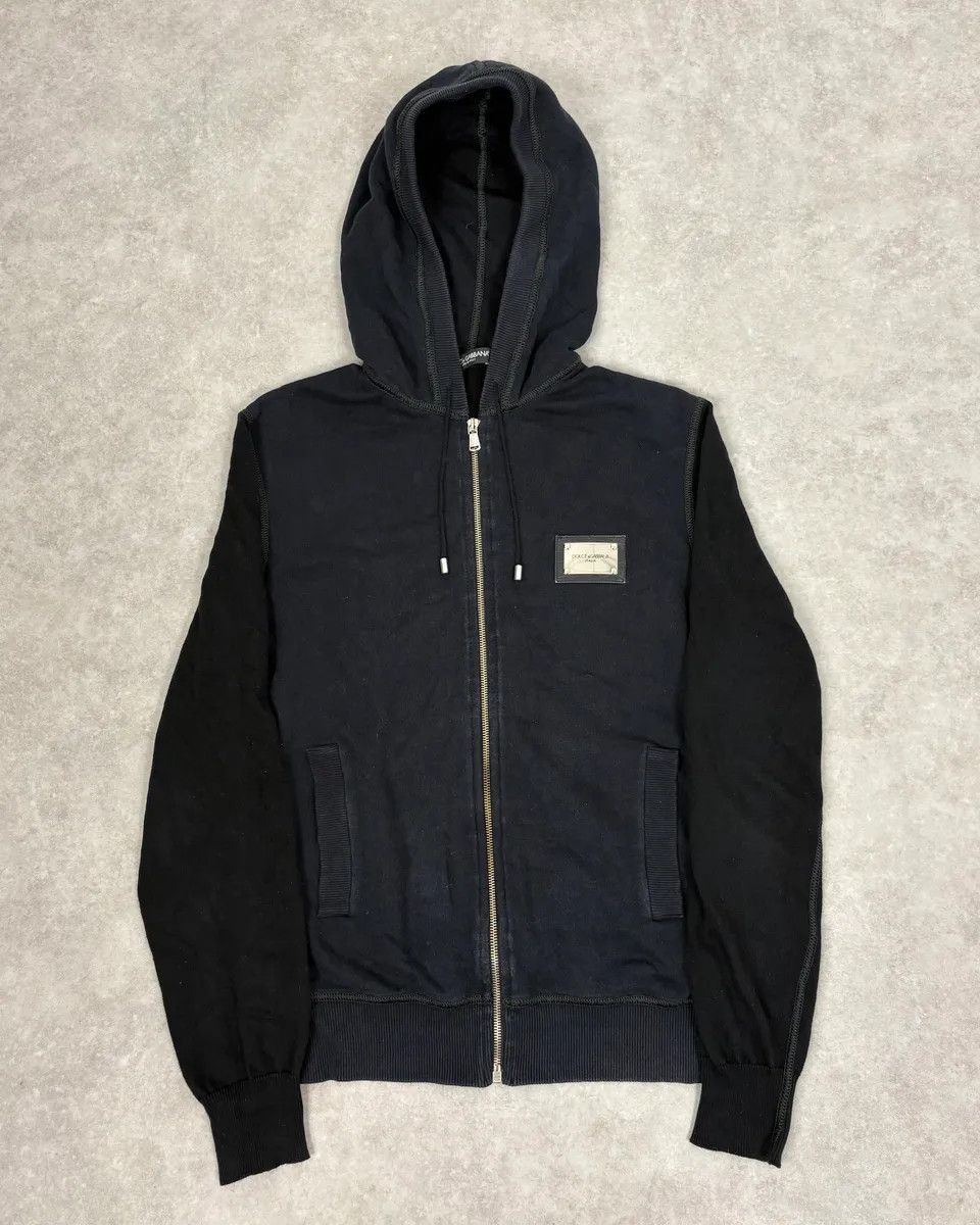 Dolce & Gabbana 2000s Dolce & Gabbana Two Tone Black & Navy Zip Hoodie Size US S / EU 44-46 / 1 - 1 Thumbnail