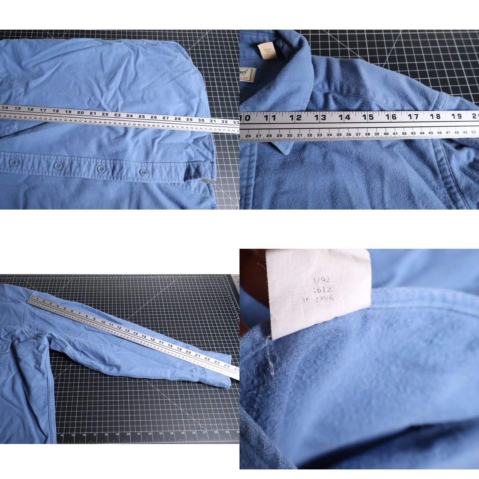 Vintage VINTAGE L.L. Bean Chamois Cloth Shirt Mens 17.5 Tall / XLT Blue Workwear VTG Button-Up Flannel Shirt Size US XL / EU 56 / 4 - 8 Thumbnail