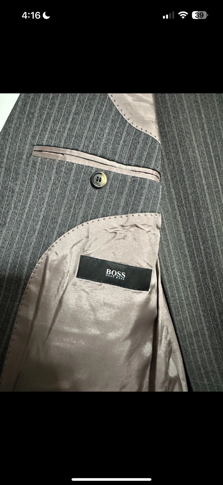 Hugo Boss Grey Wool Vintage Archive Hugo Boss Suit Size 42L - 4 Thumbnail