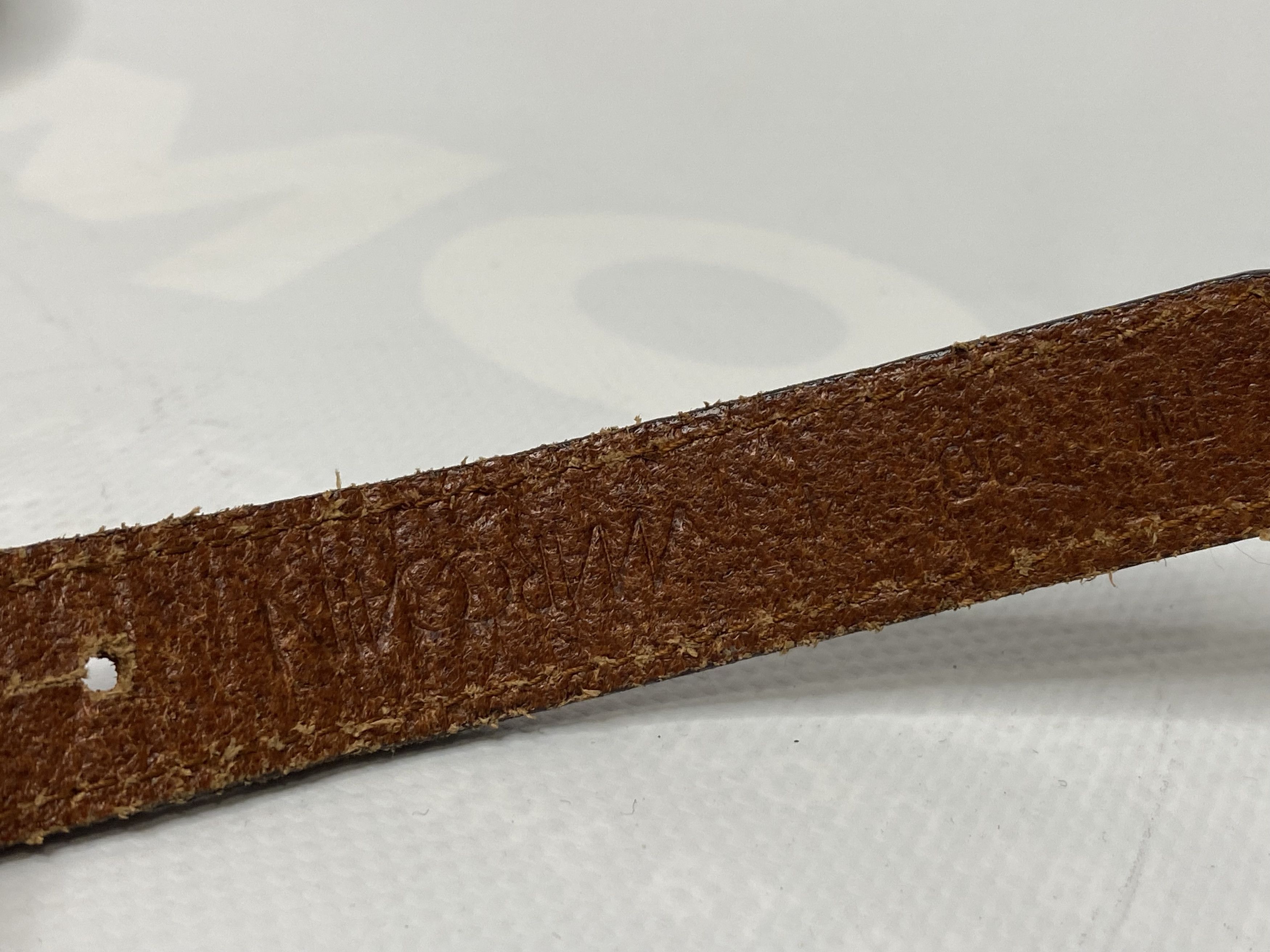 Leather × Vintage MARC CAIN BELT WOMEN LEATHER HORSE BELT BROWN LEATHER Size ONE SIZE - 5 Thumbnail
