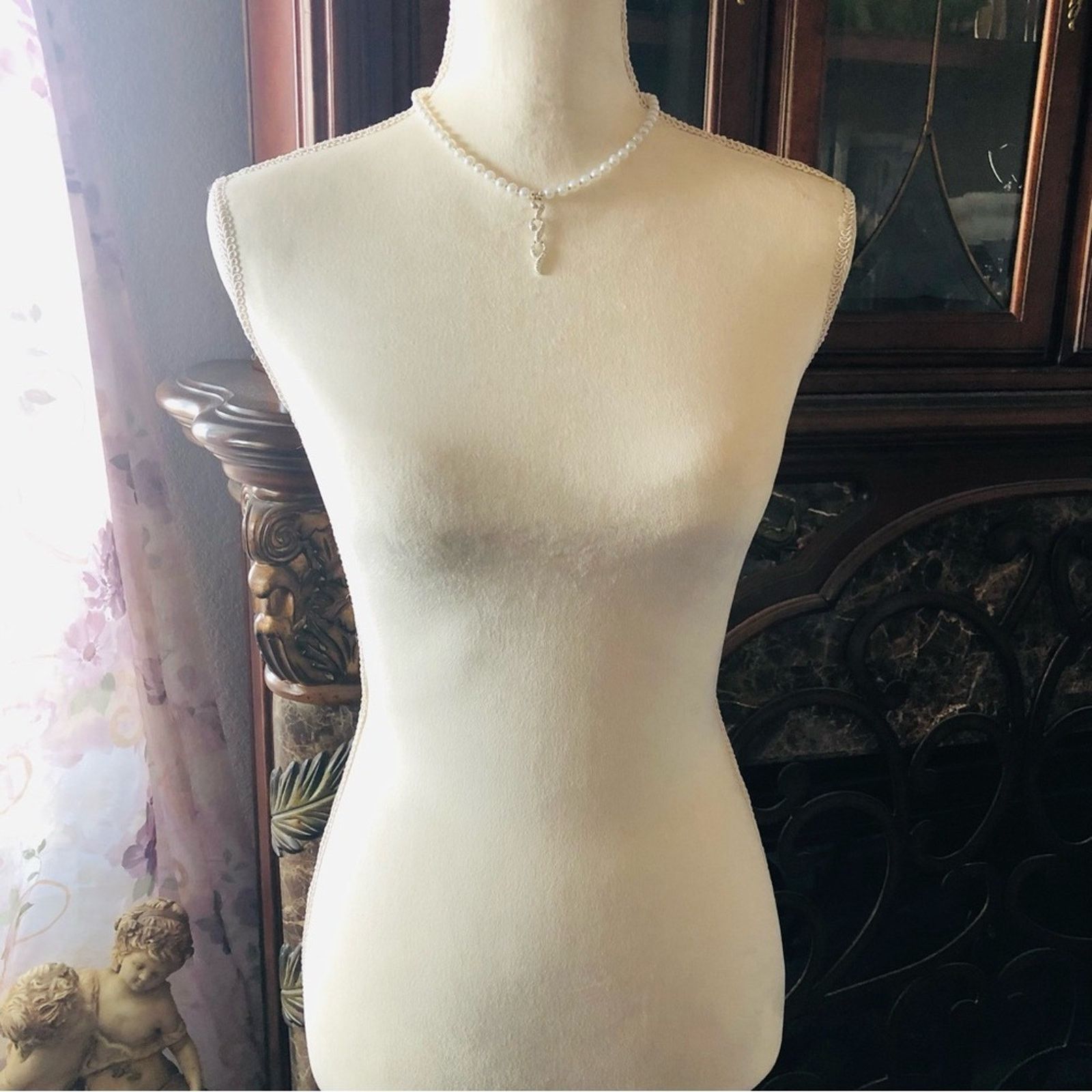 Handmade Handcrafted repurpose fancy stone dangle Pearl necklace Size ONE SIZE - 6 Thumbnail
