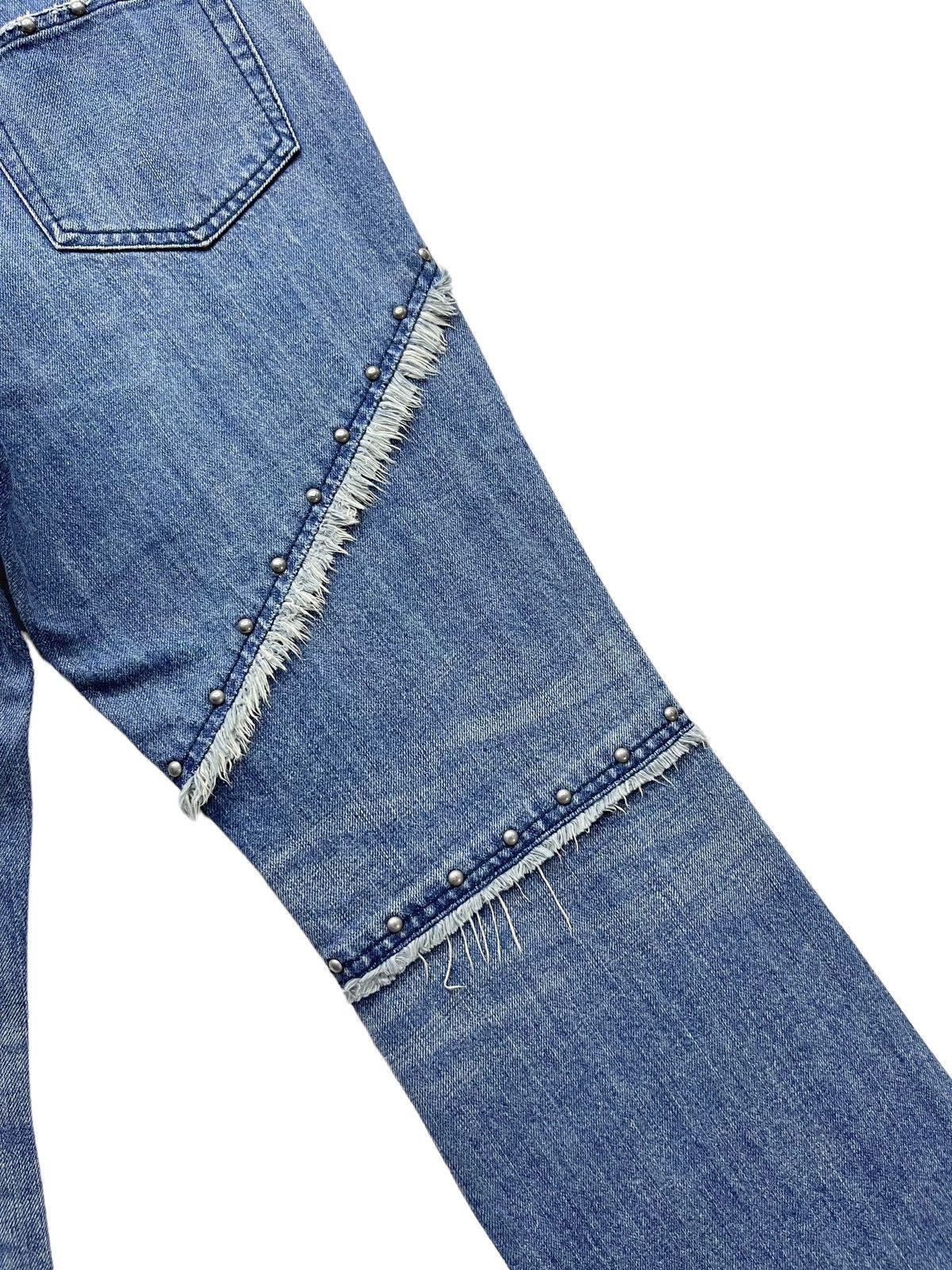 5351 POUR LES HOMMES STEALS💥VINTAGE 5351 HOMMES Distressed Spliced Studded Flare Size 31" - 14 Thumbnail