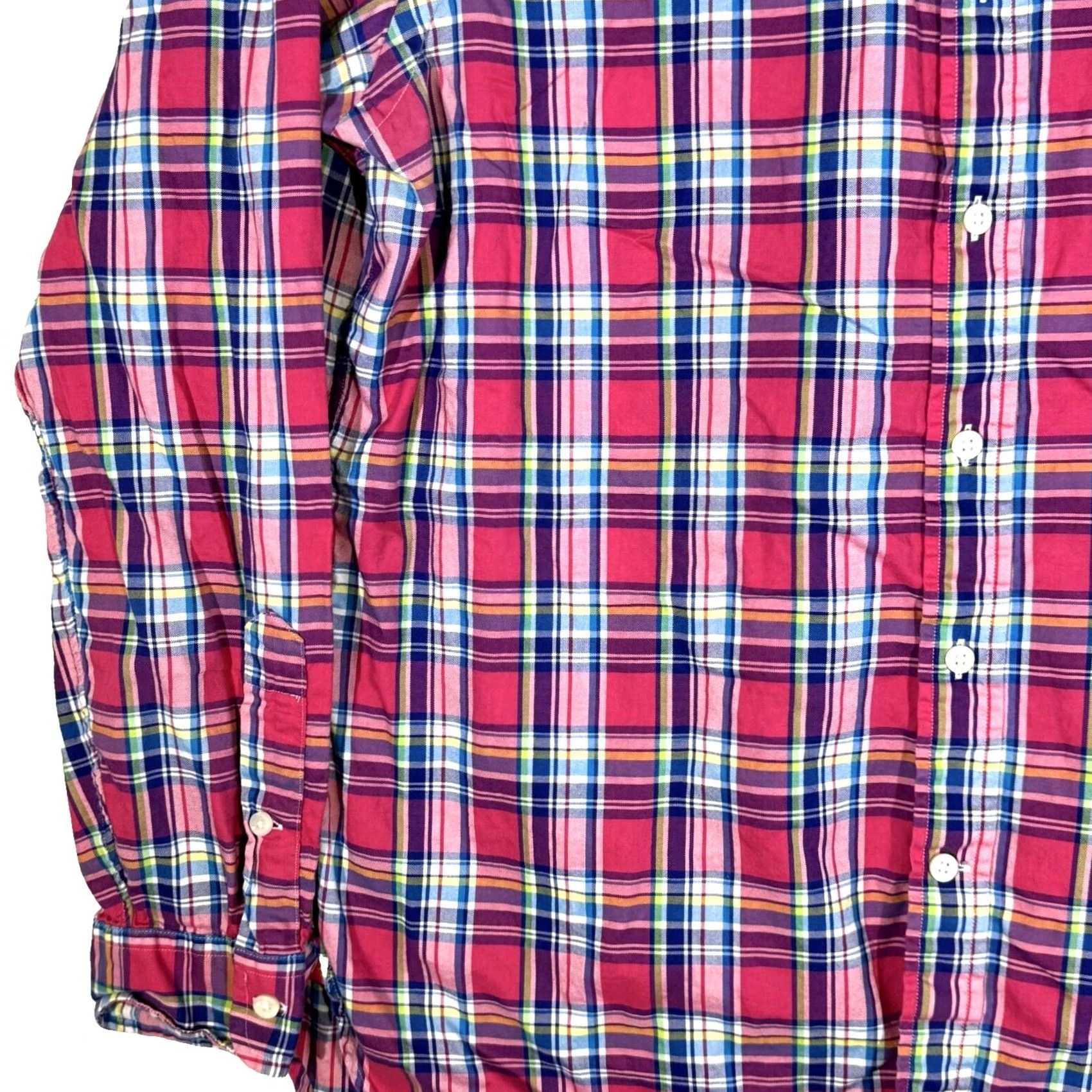 Ralph Lauren Ralph Lauren Mens L Plaid Shirt Cotton Button-Down Long Sleeve Pink & Blue Classic Size US L / EU 52-54 / 3 - 3 Thumbnail