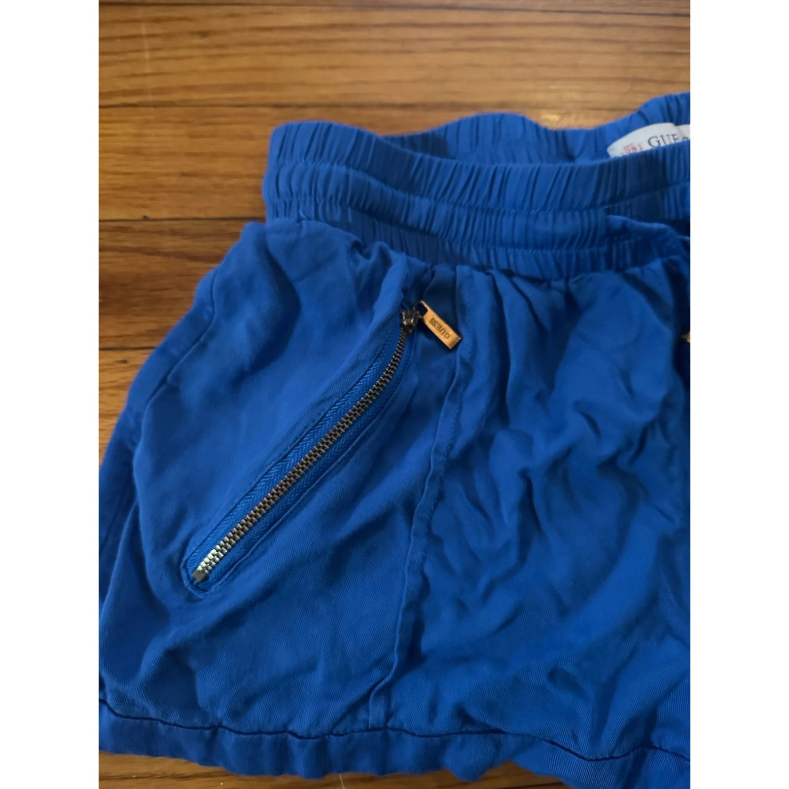 Guess Guess Blue Drawstring Shorts with Zipper Pockets Size 28" / US 6 / IT 42 - 3 Thumbnail